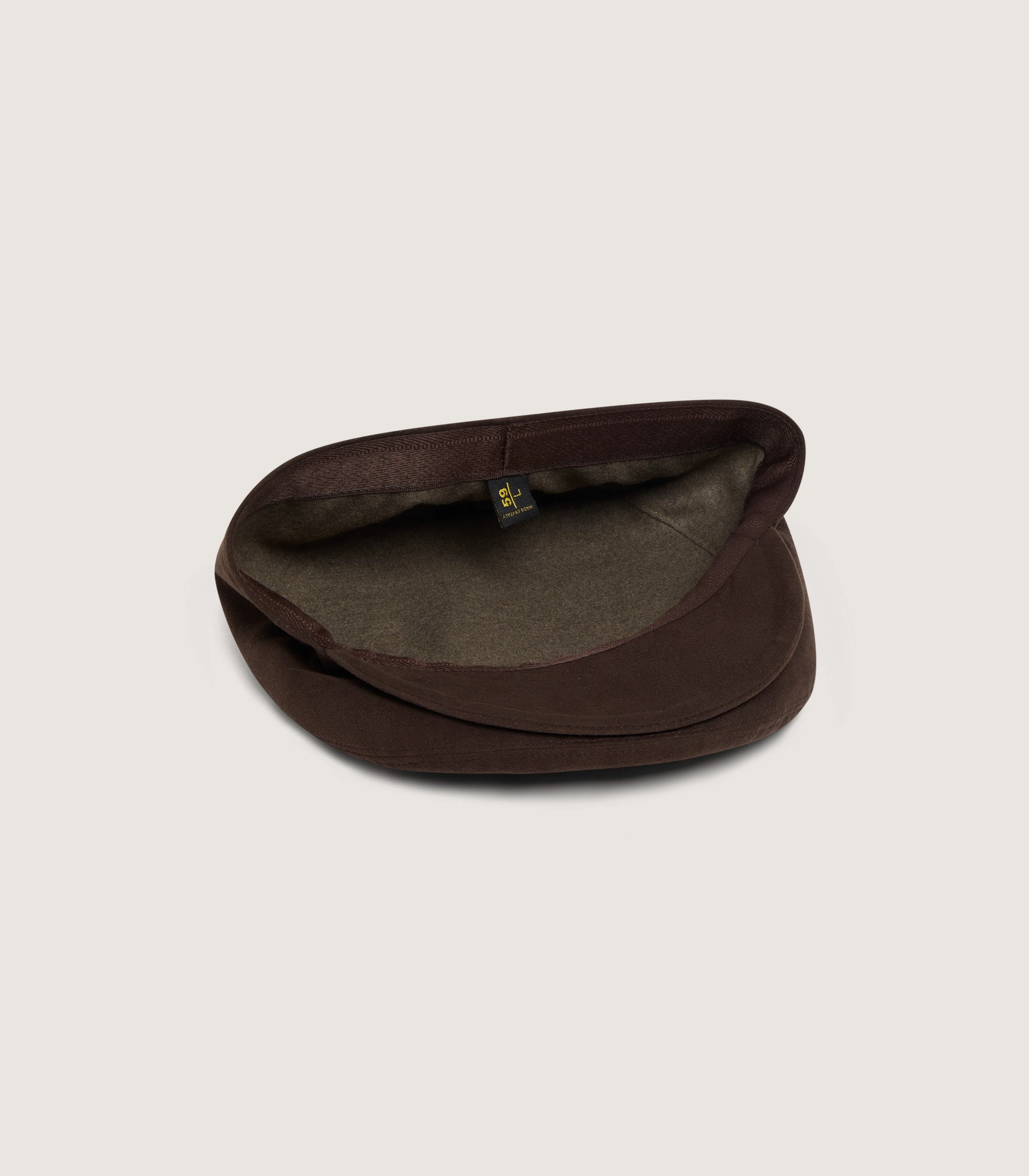 Litton Alcantara Cap in Dark Brown - Image 3