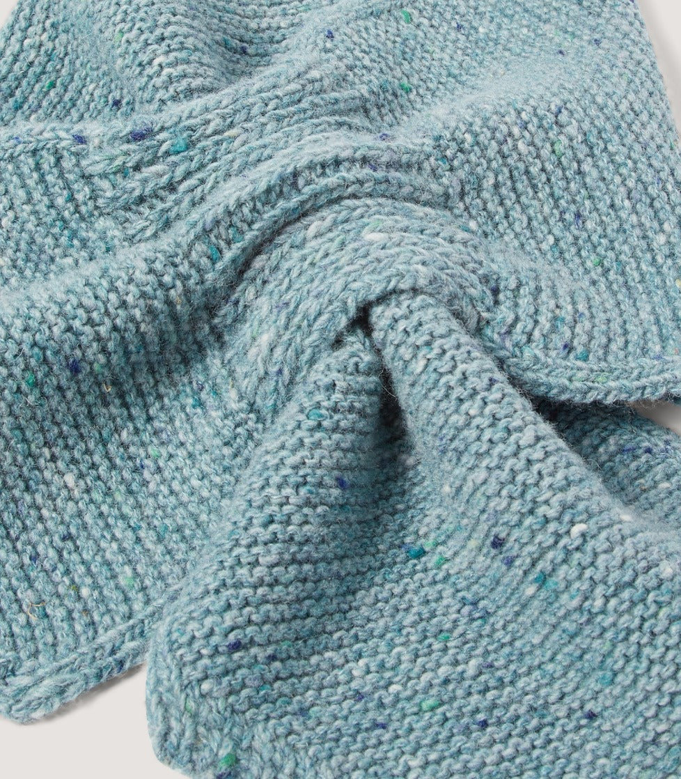 Bow Neck Scarf in Duck Egg Blue - Image 3