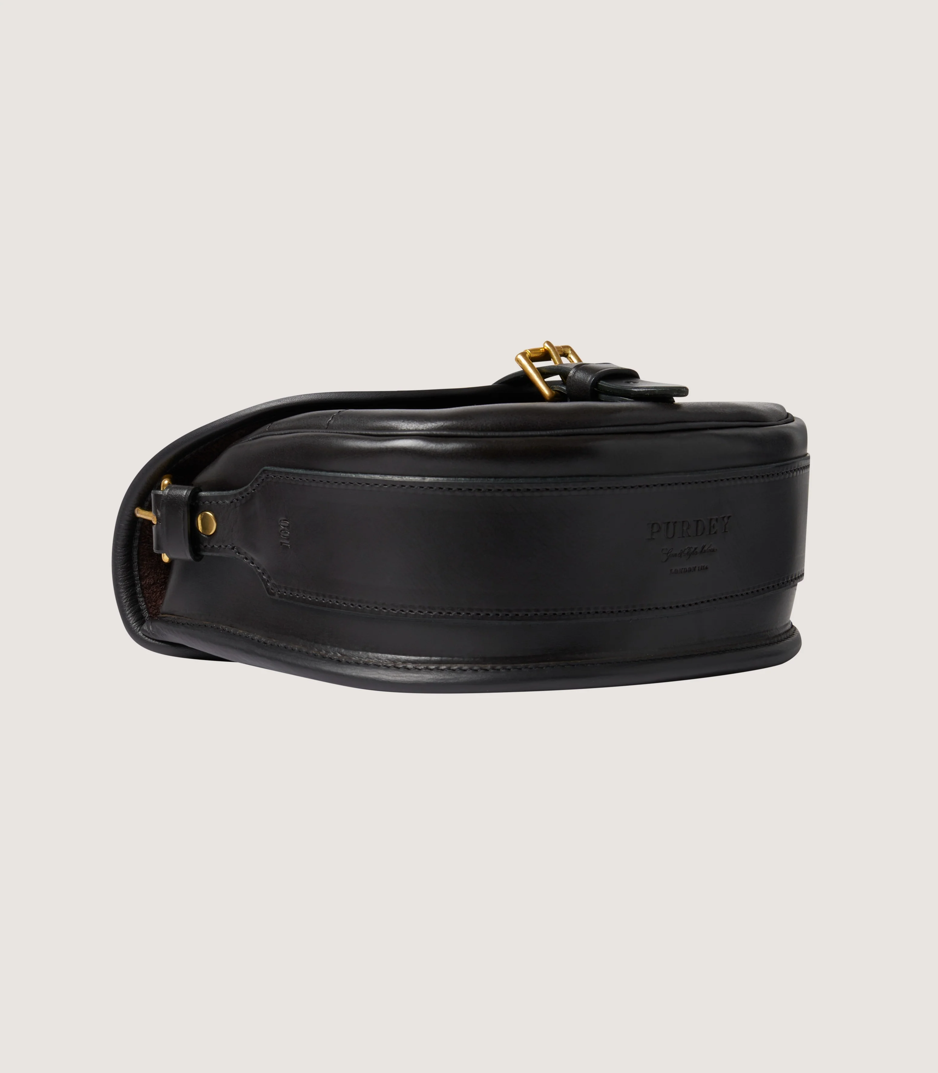 Bridle Leather Cartridge Bag In Dark Brown - Image 3
