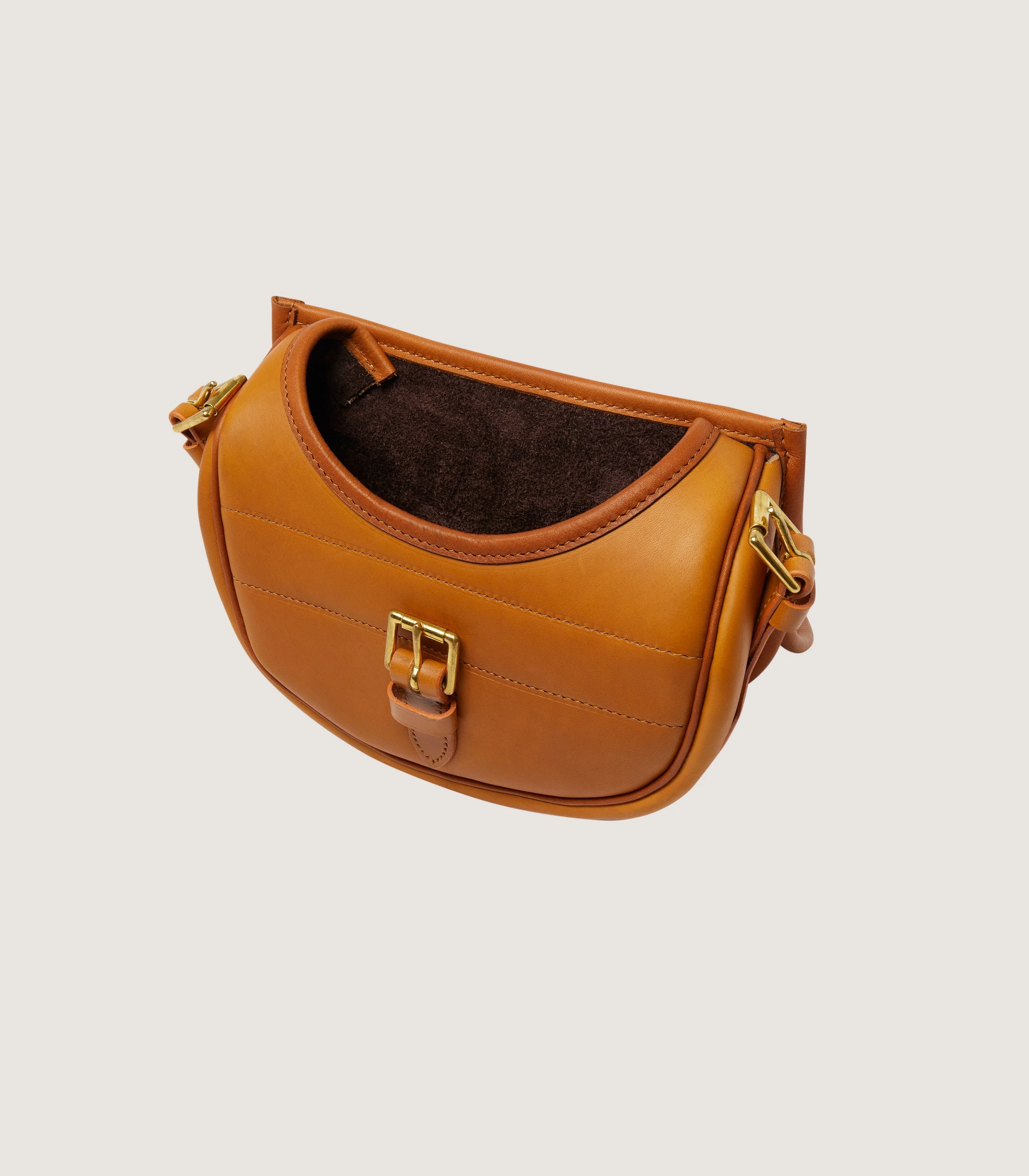 Bridle Leather Cartridge Bag In Tan - Image 4