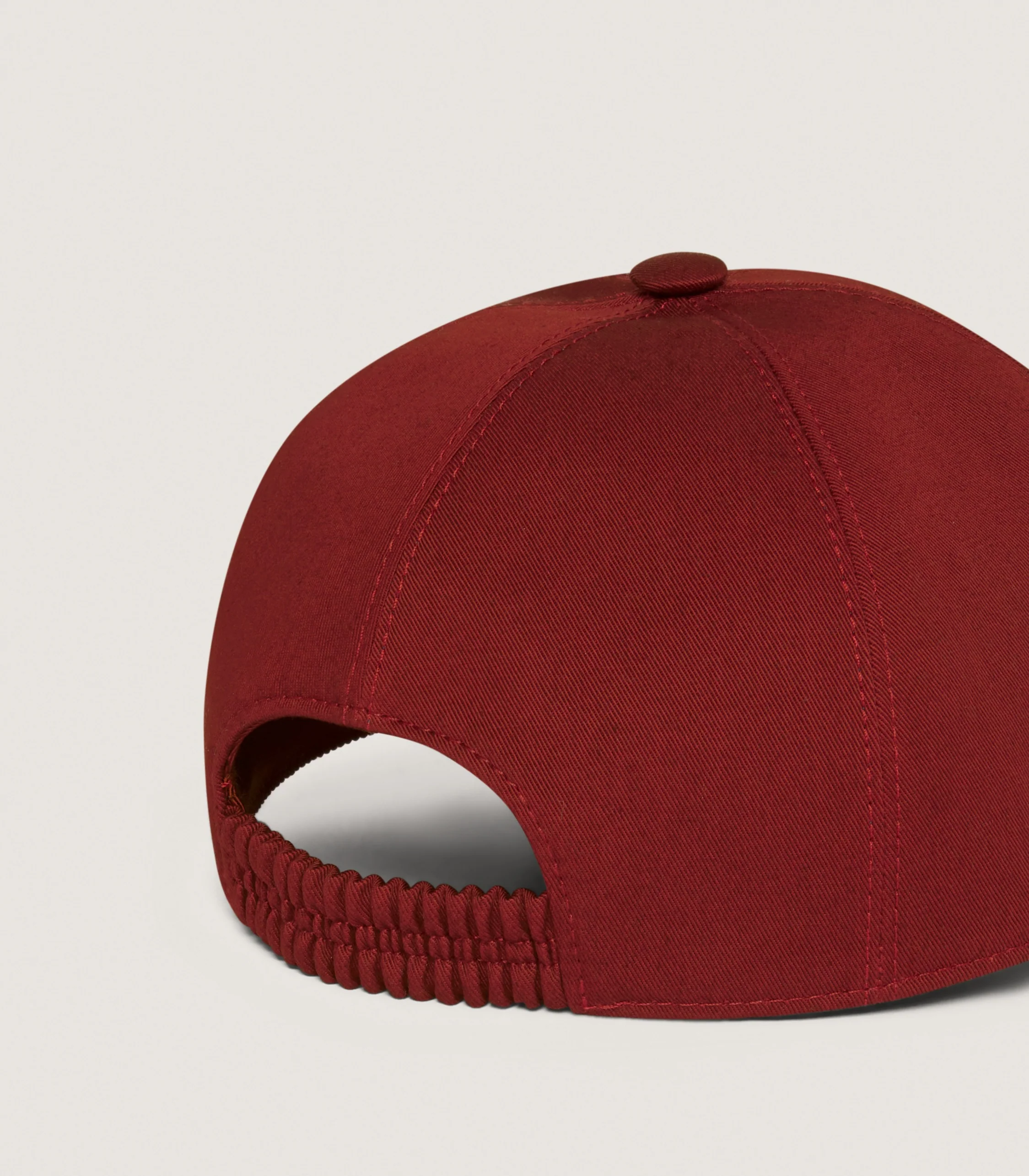 Brushed Cotton Baseball Cap in Audley Red - Image 2
