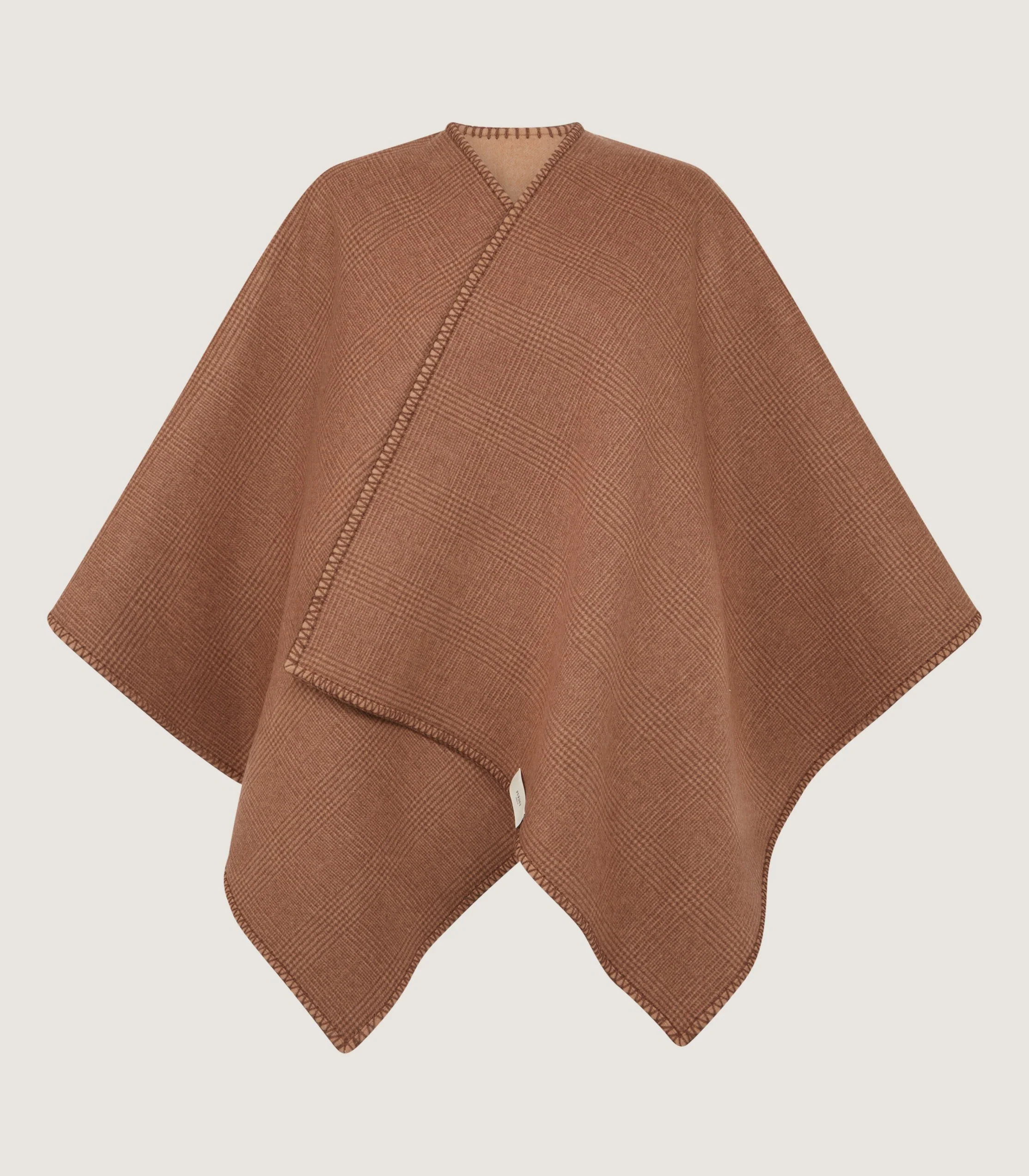 Women's Camel Welbeck Poncho - Image 5