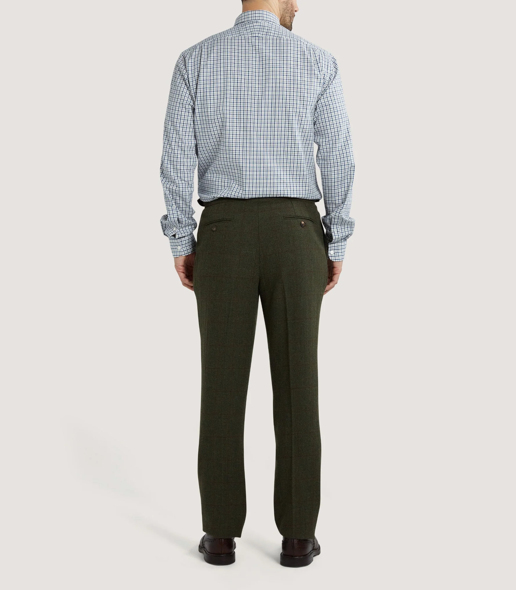 Men's Tweed Shooting Trousers in Alum - Image 4