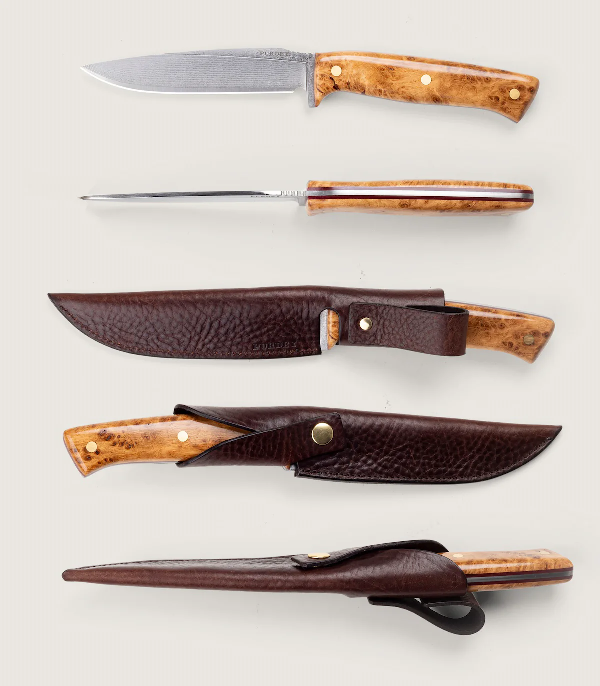 Coldharbour Hunter Knife - 5 inch In Burr Oak - Image 5