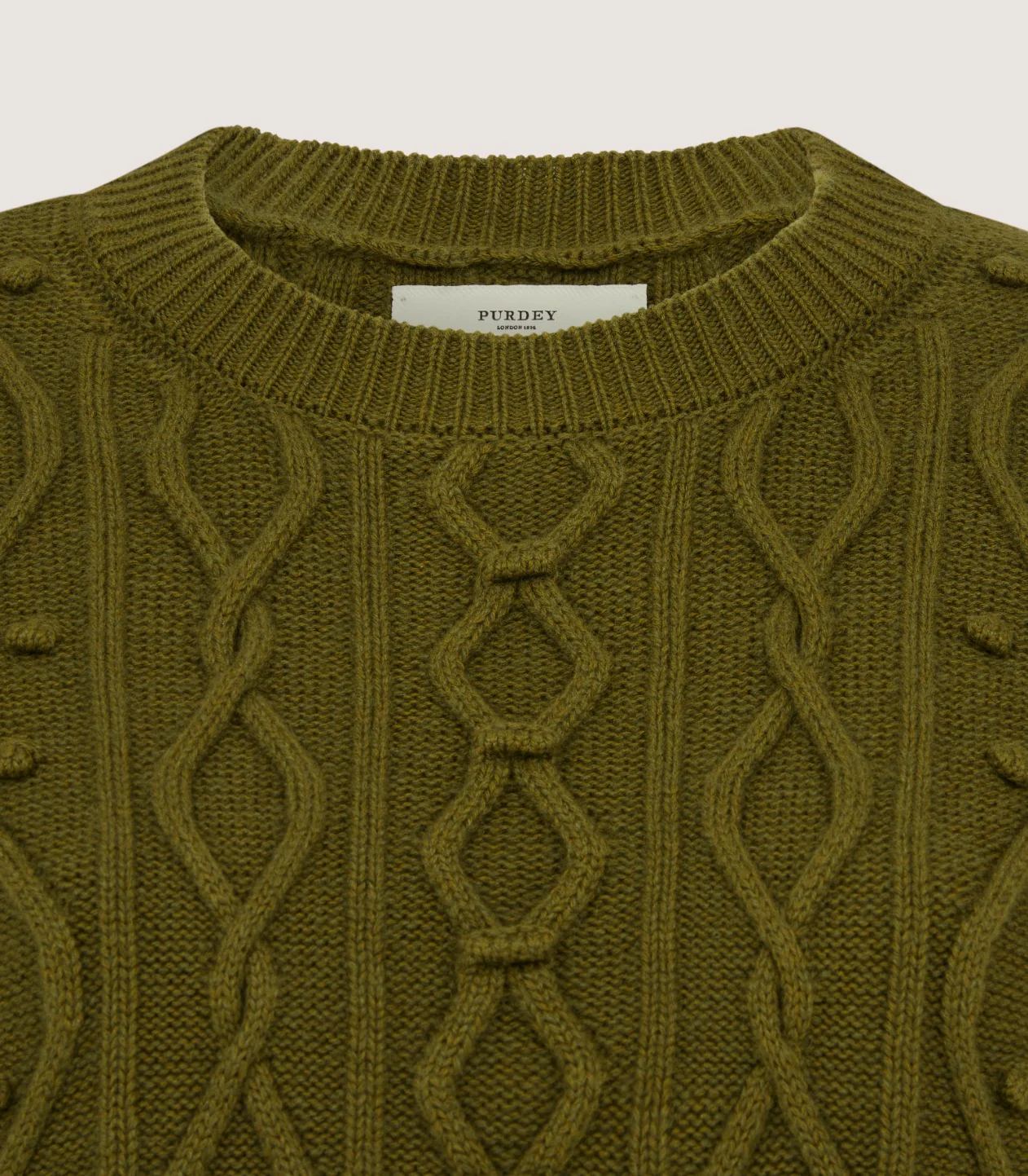 Women's Cotton Cashmere Aran Tank in Olive - Image 4