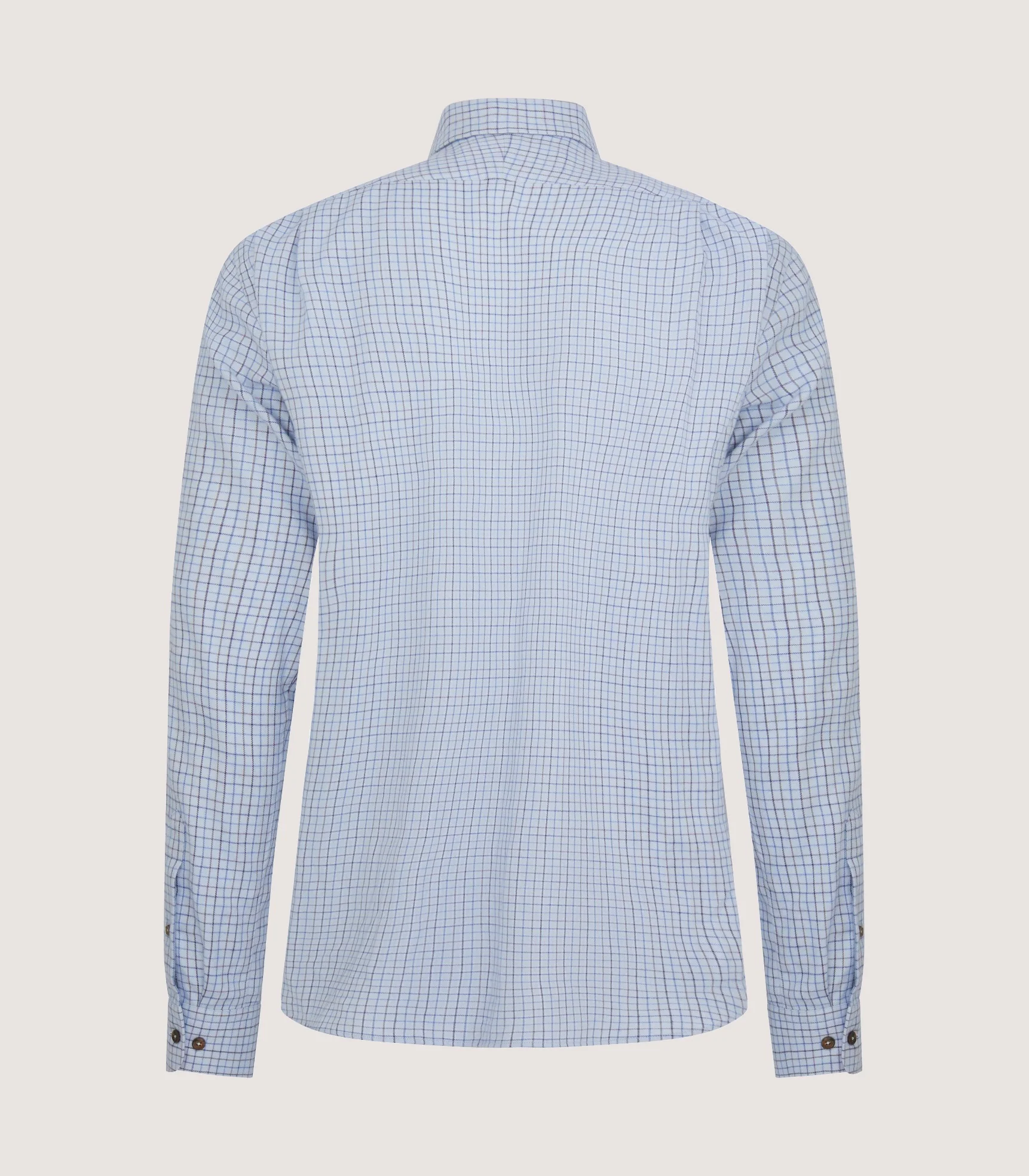 Men's Cotton Cashmere Sporting Shirt In Loch Blue - Image 3