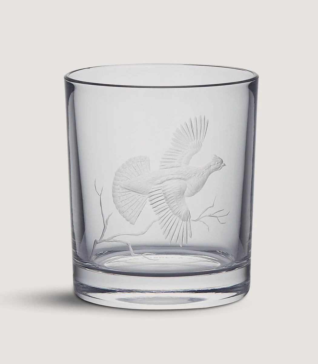 Crystal Tumbler - Ruffed Grouse