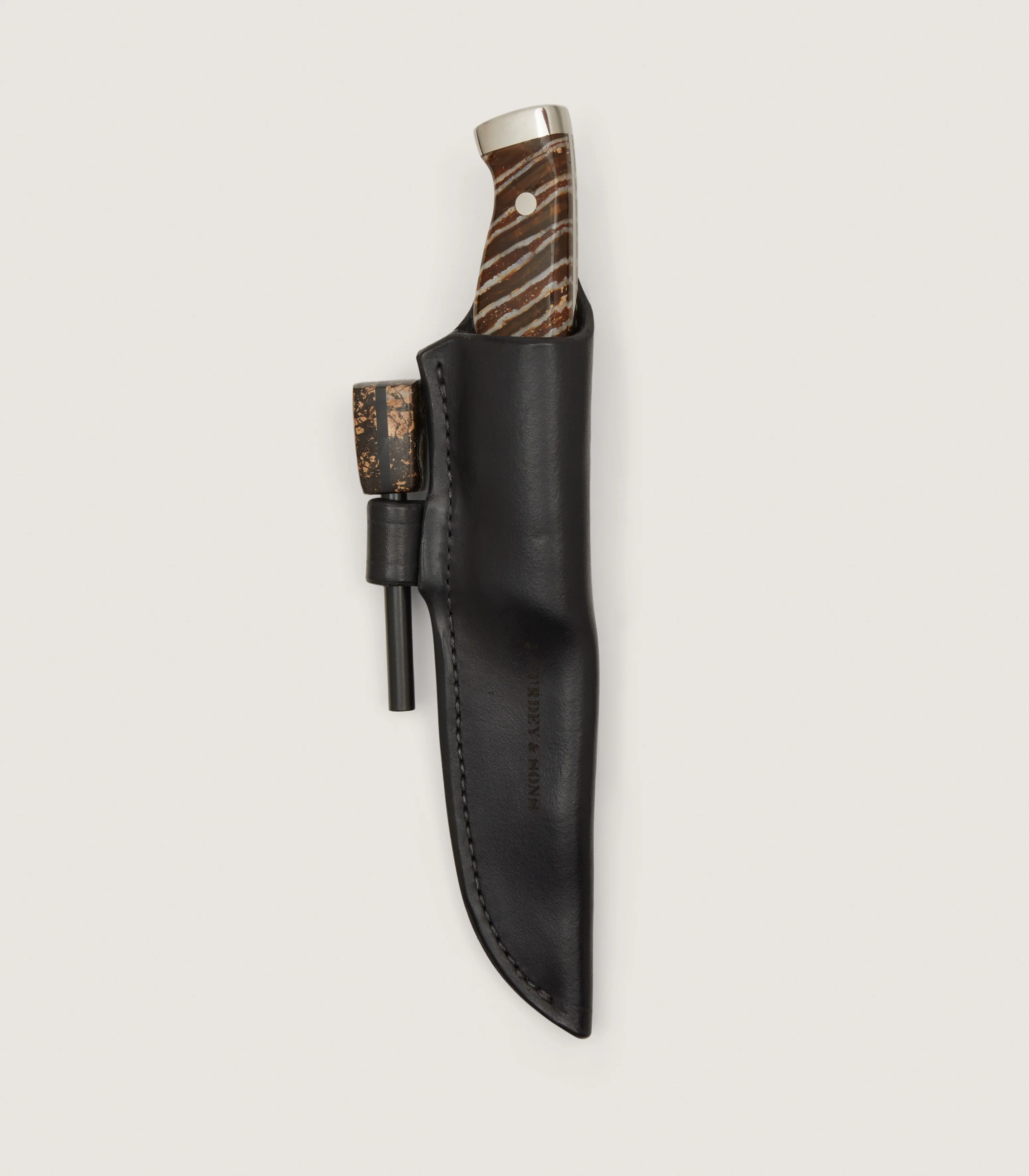 Damascus Bushcraft Knife In Mammoth - Image 3