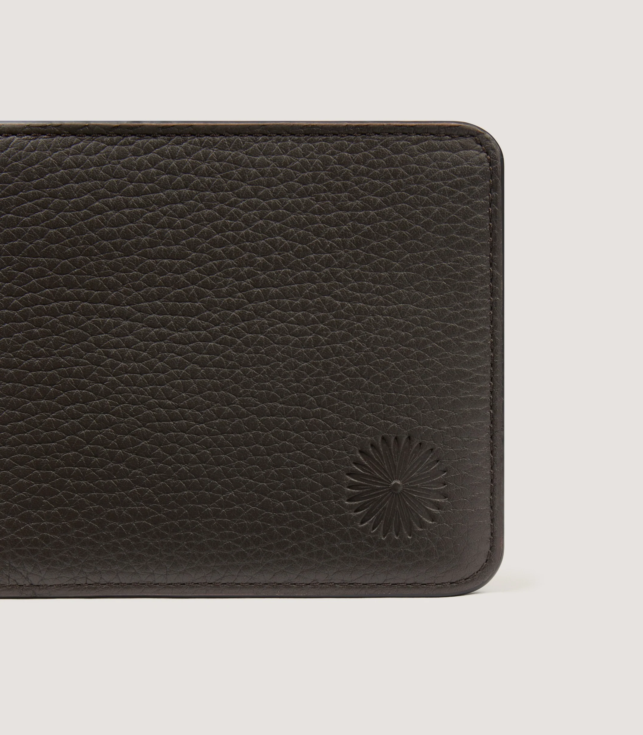 Featherburst Billfold Wallet In Dark Brown - Image 3