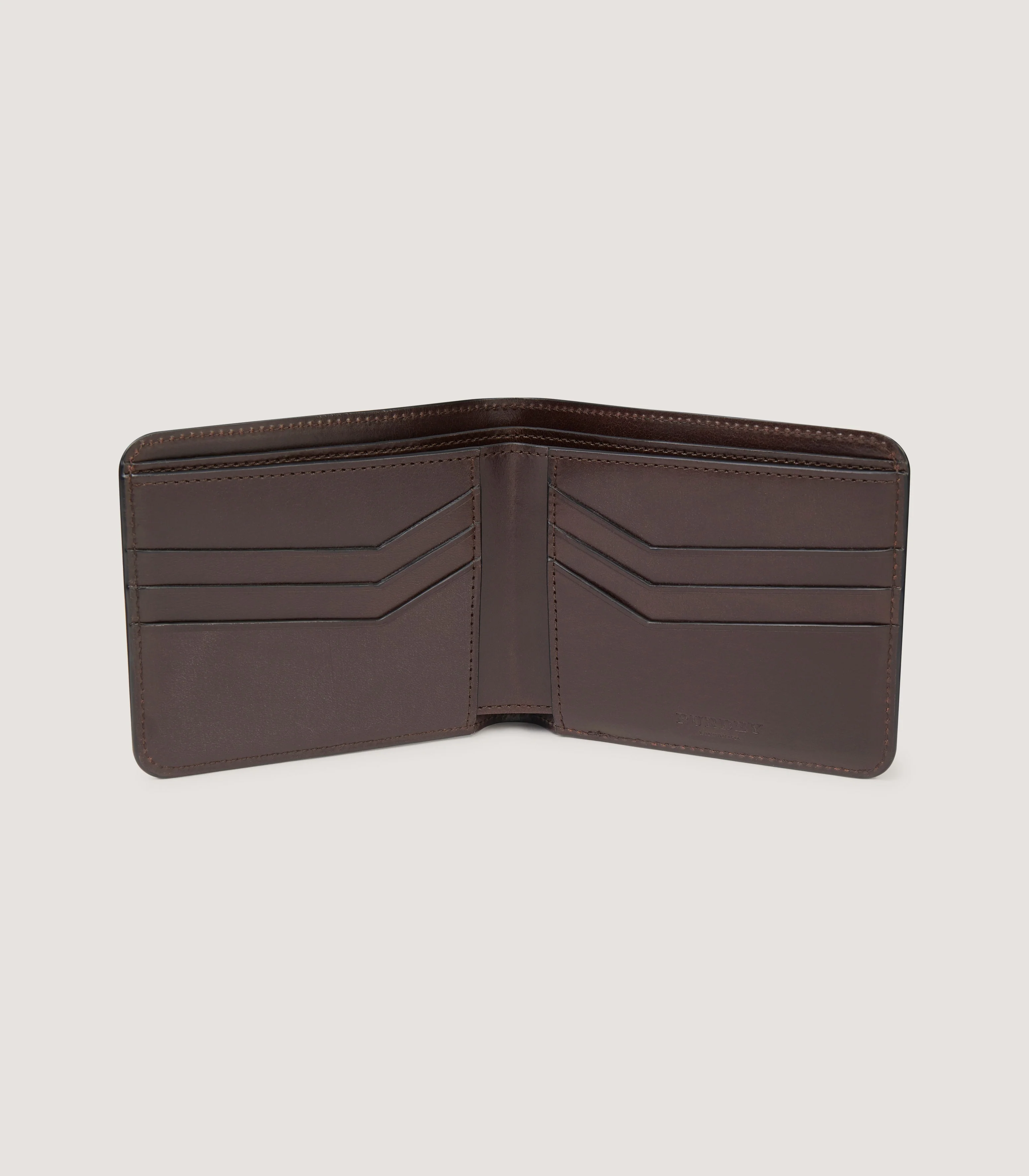 Featherburst Billfold Wallet In Dark Brown - Image 4