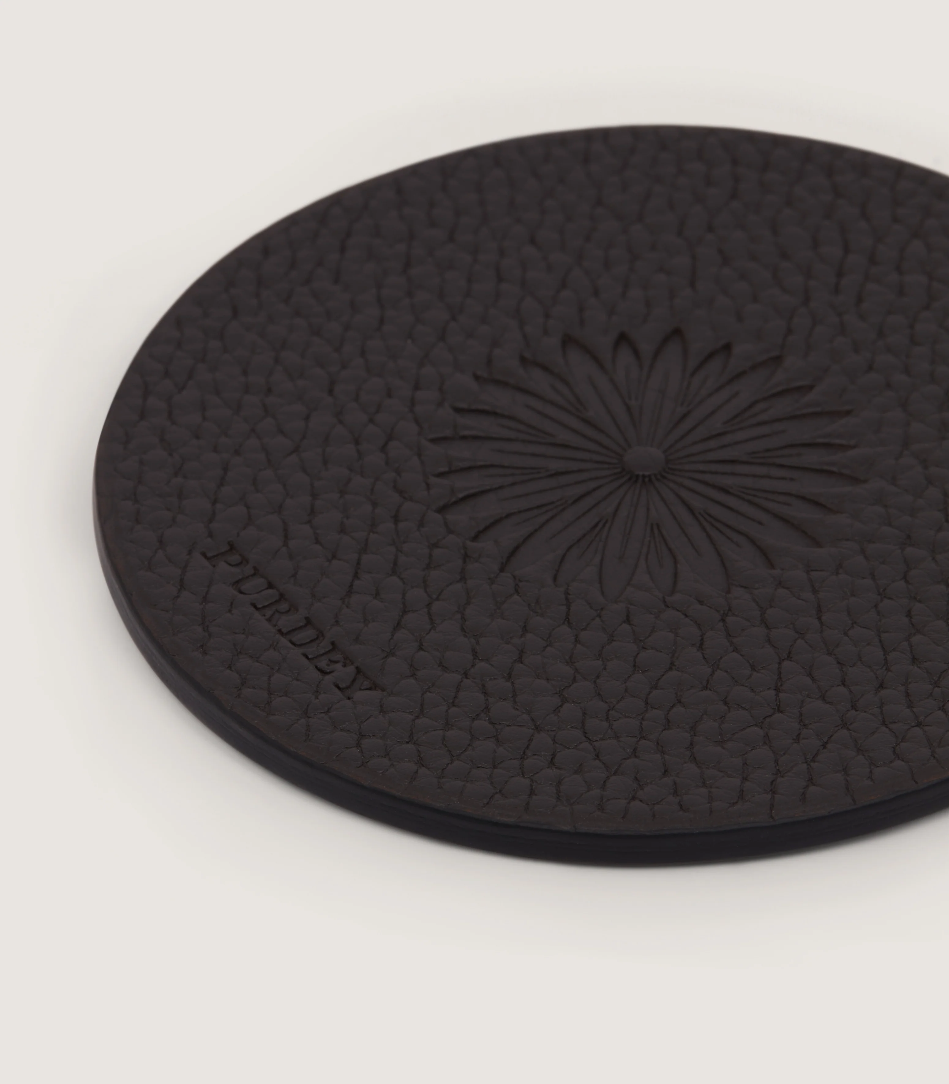 Purdey Leather Featherburst Coaster - Image 2