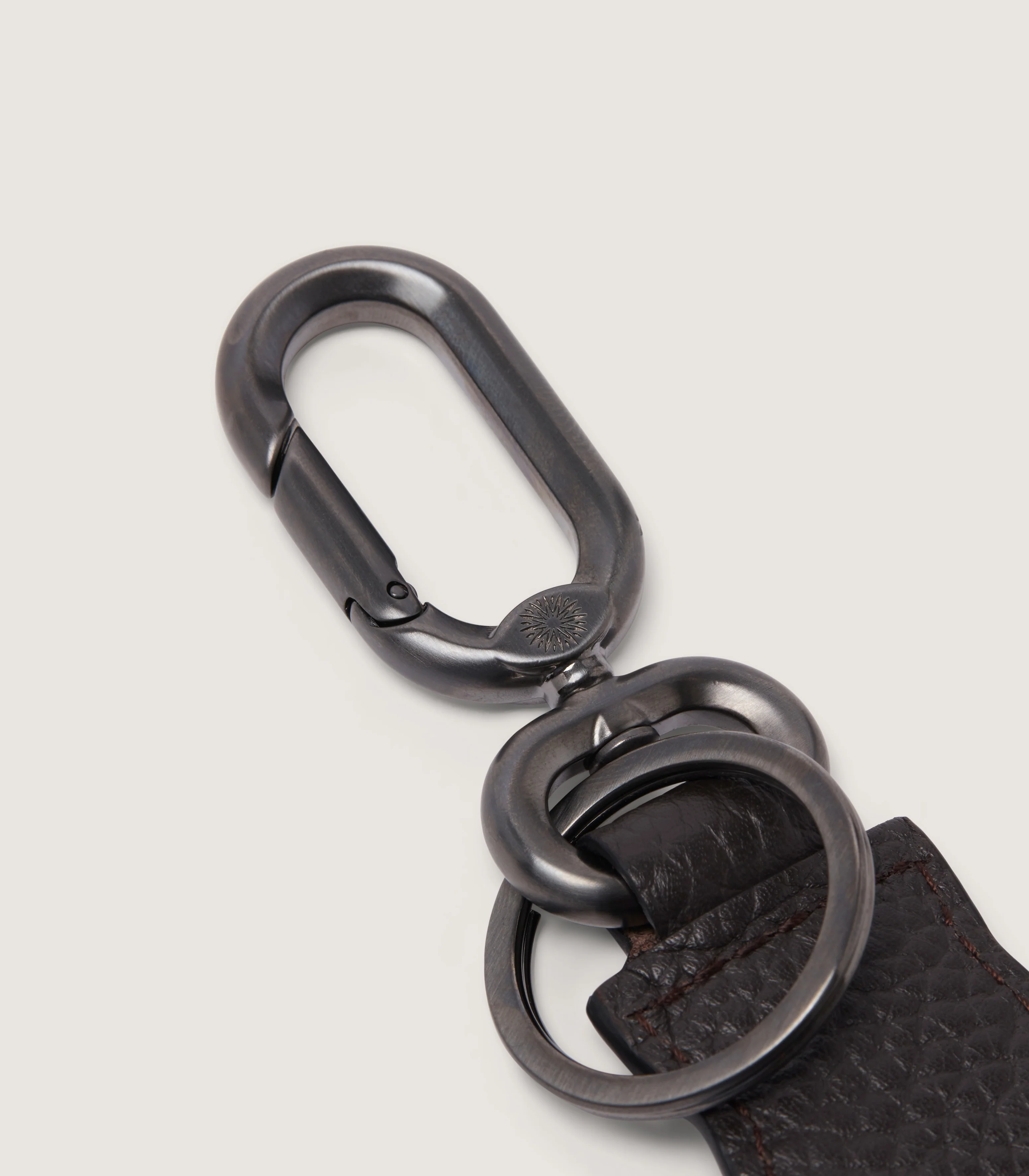 Featherburst Keyring In Dark Brown - Image 3