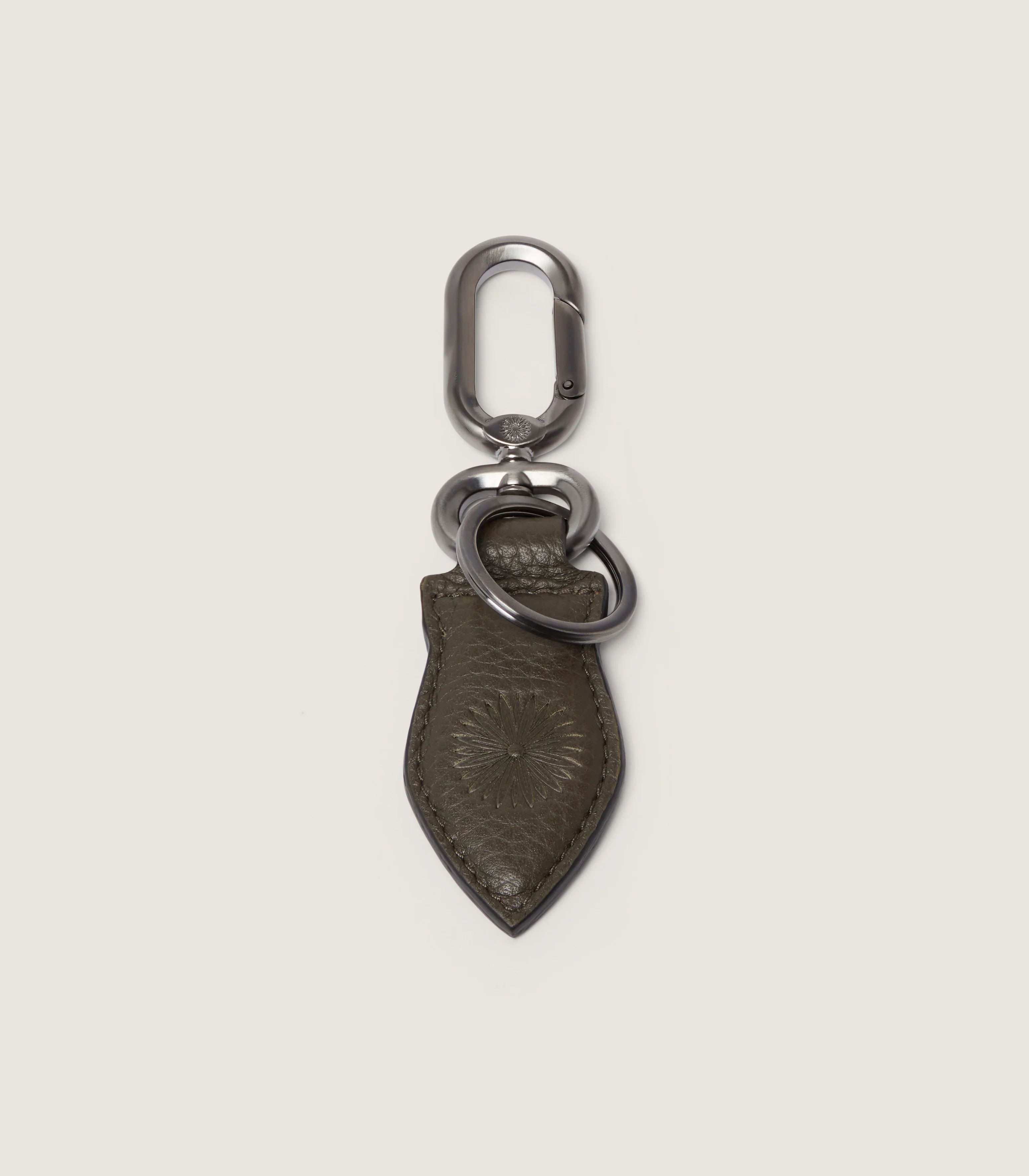 Featherburst Keyring In Olive