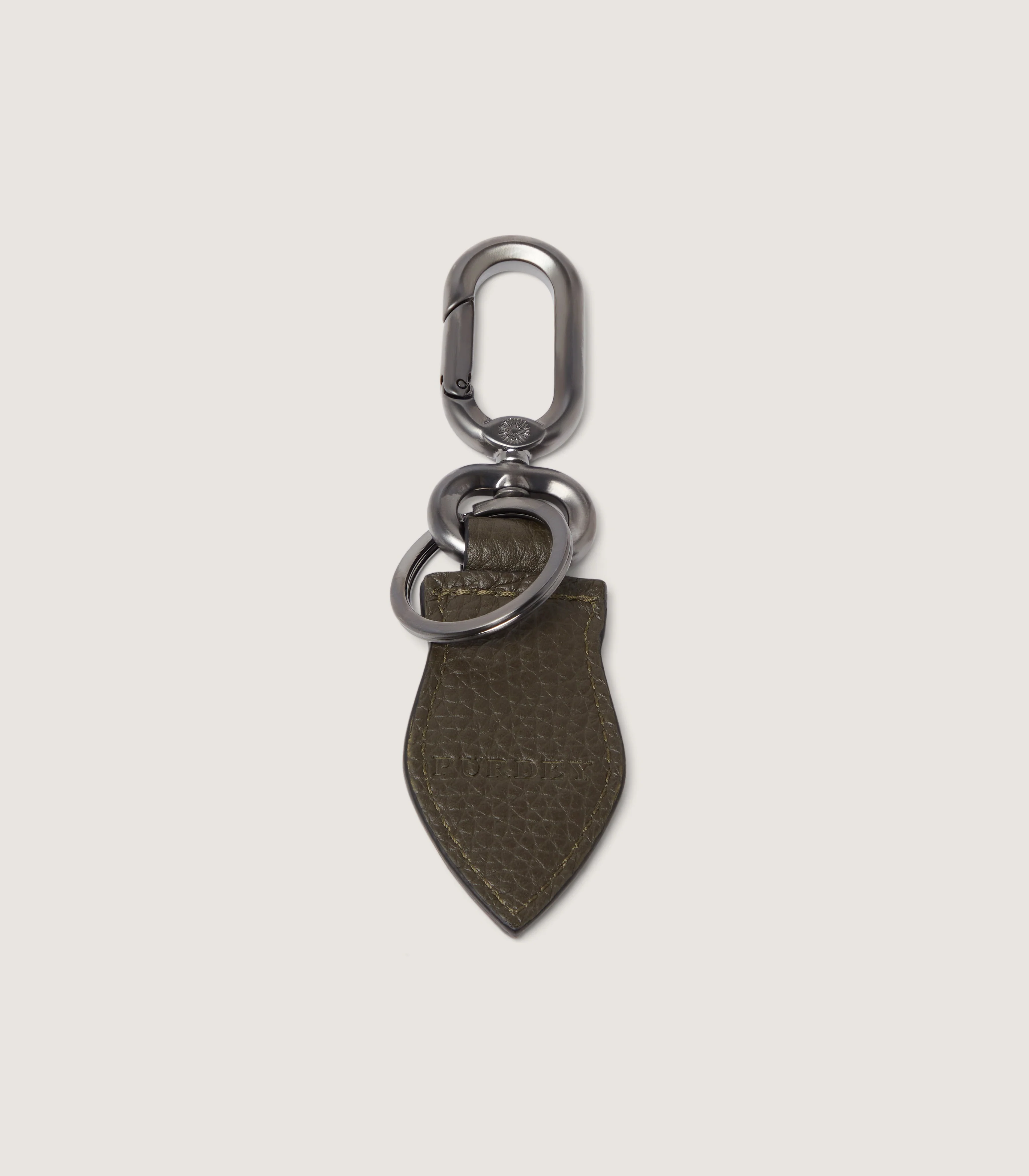 Featherburst Keyring In Olive - Image 2