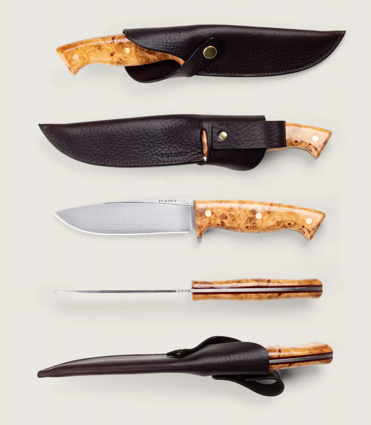 Flagstaff Hunter Knife - 5 inch In Burr Oak - Image 5