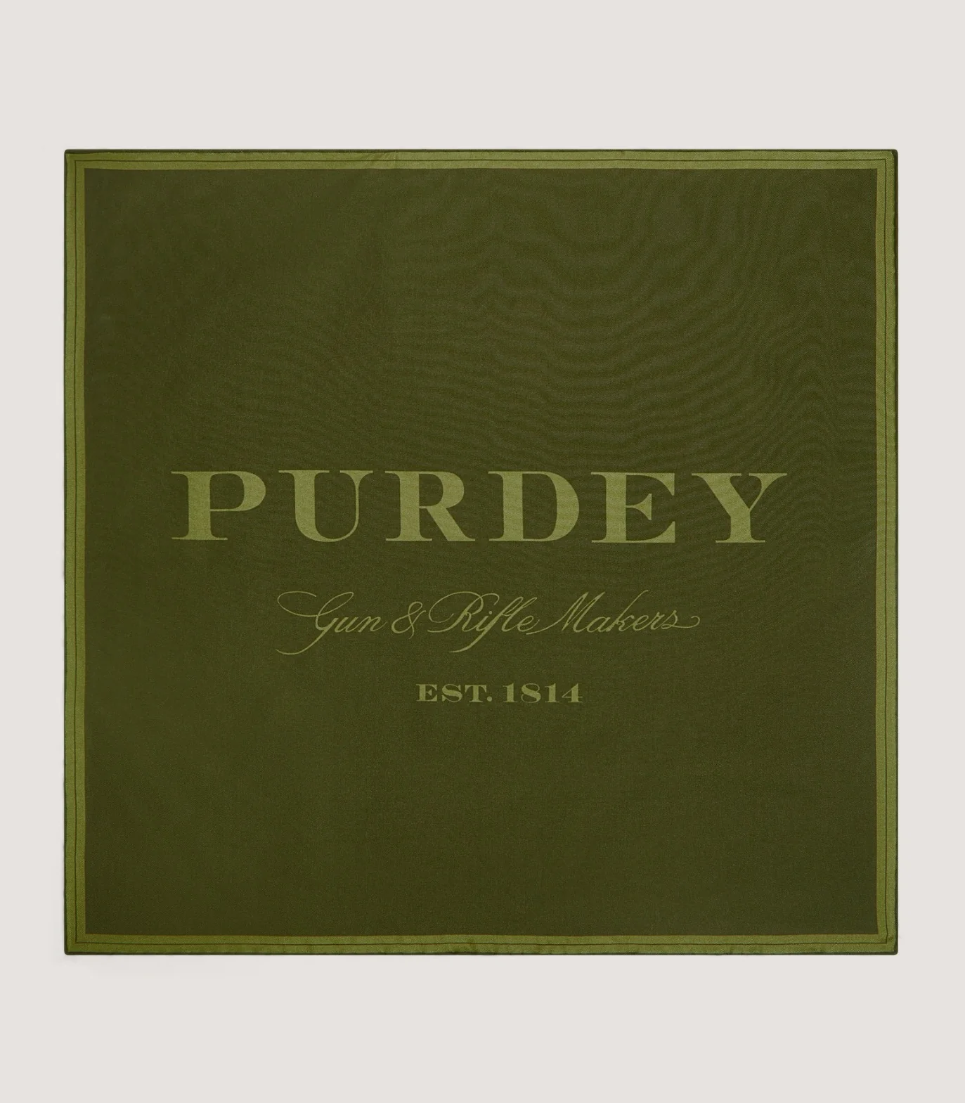 Purdey 1814 Pocket Square in Forest Green