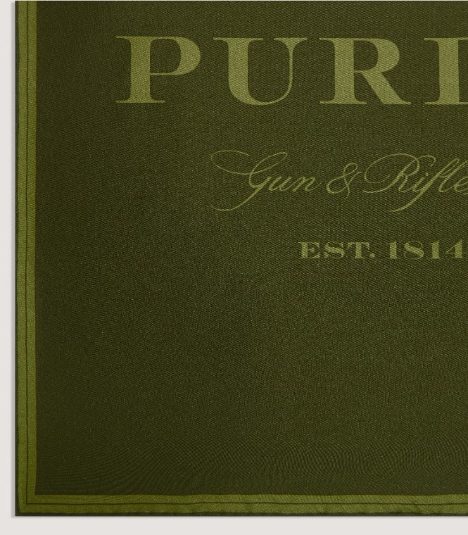 Purdey 1814 Pocket Square in Forest Green - Image 2