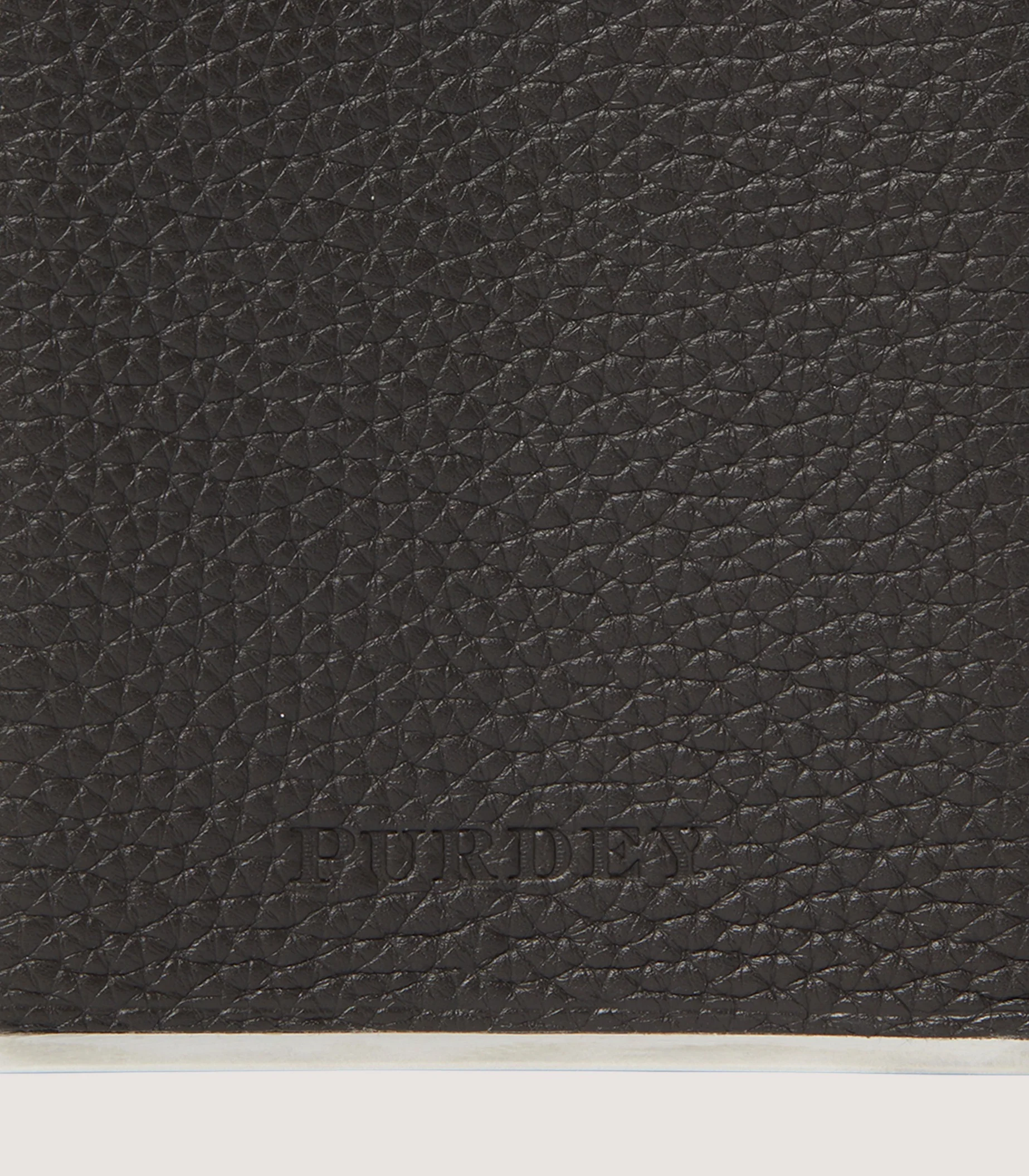 Grain Leather Hip Flask In Dark Brown - Image 3