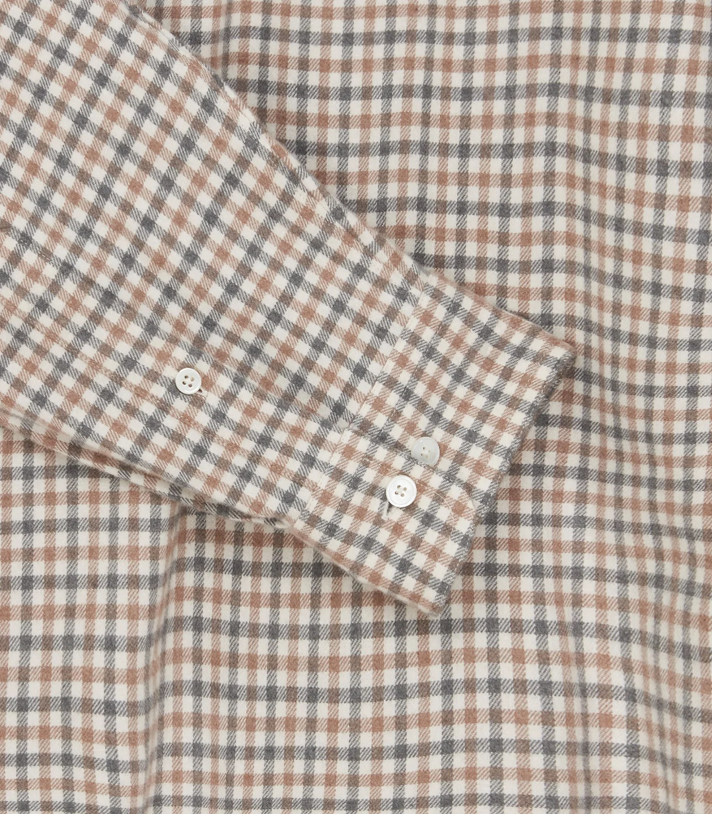 Men's Club Check Double Pocket Shirt In Taupe - Image 4