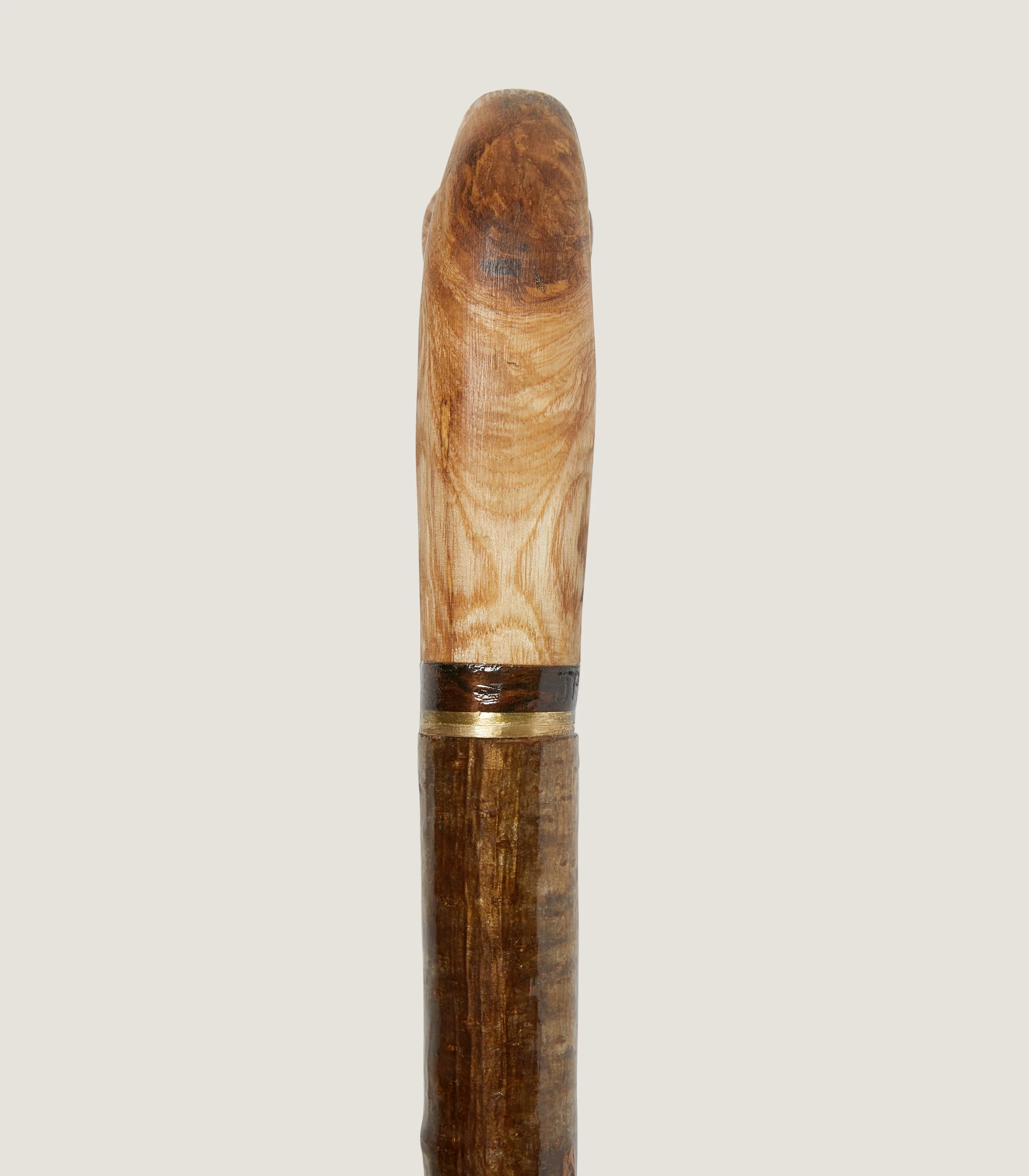 Hand Carved Duck Head Country Stick - Image 3