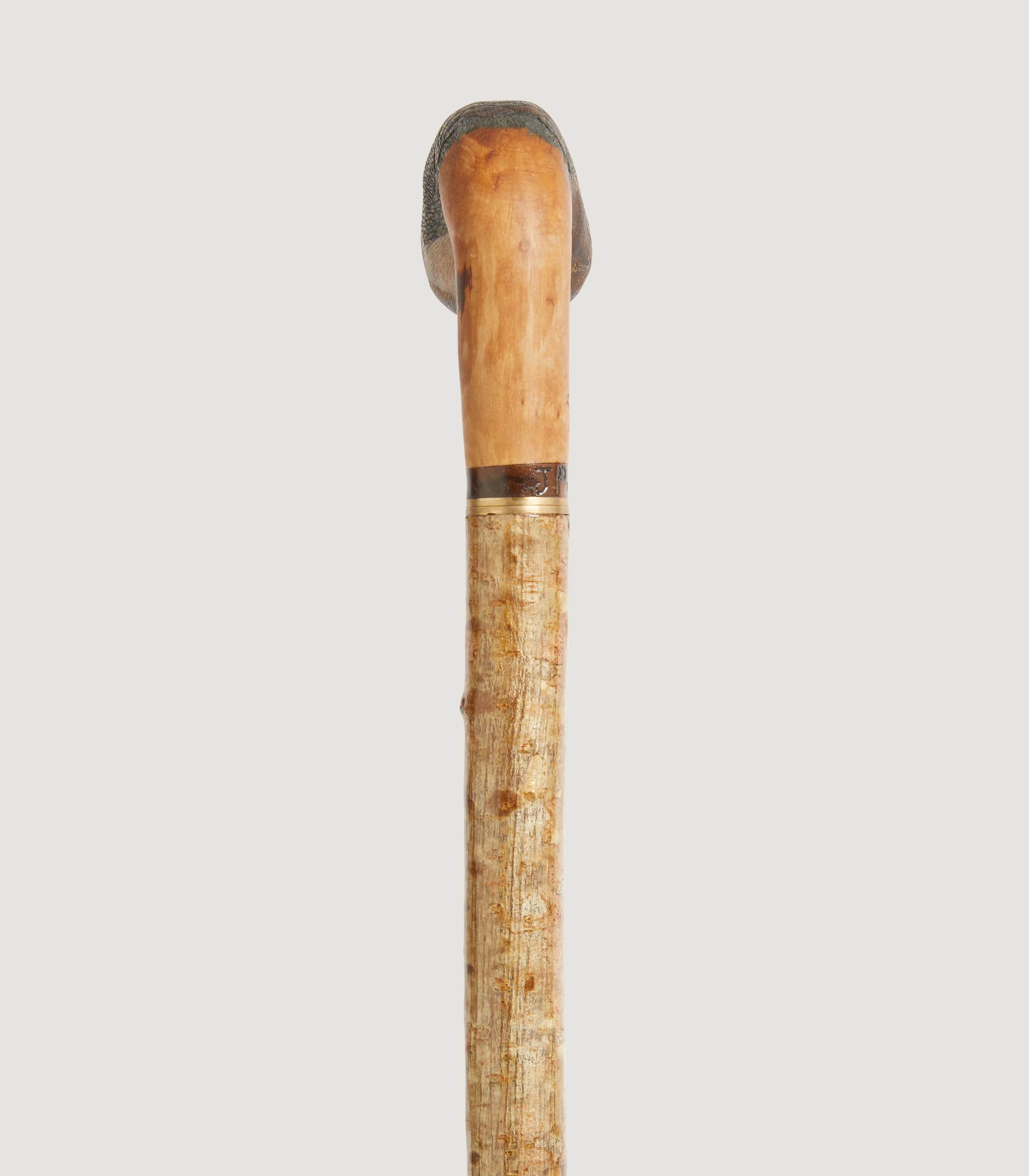 Hand Carved Extra Long Peregrine Detachable Head Stick - Image 3