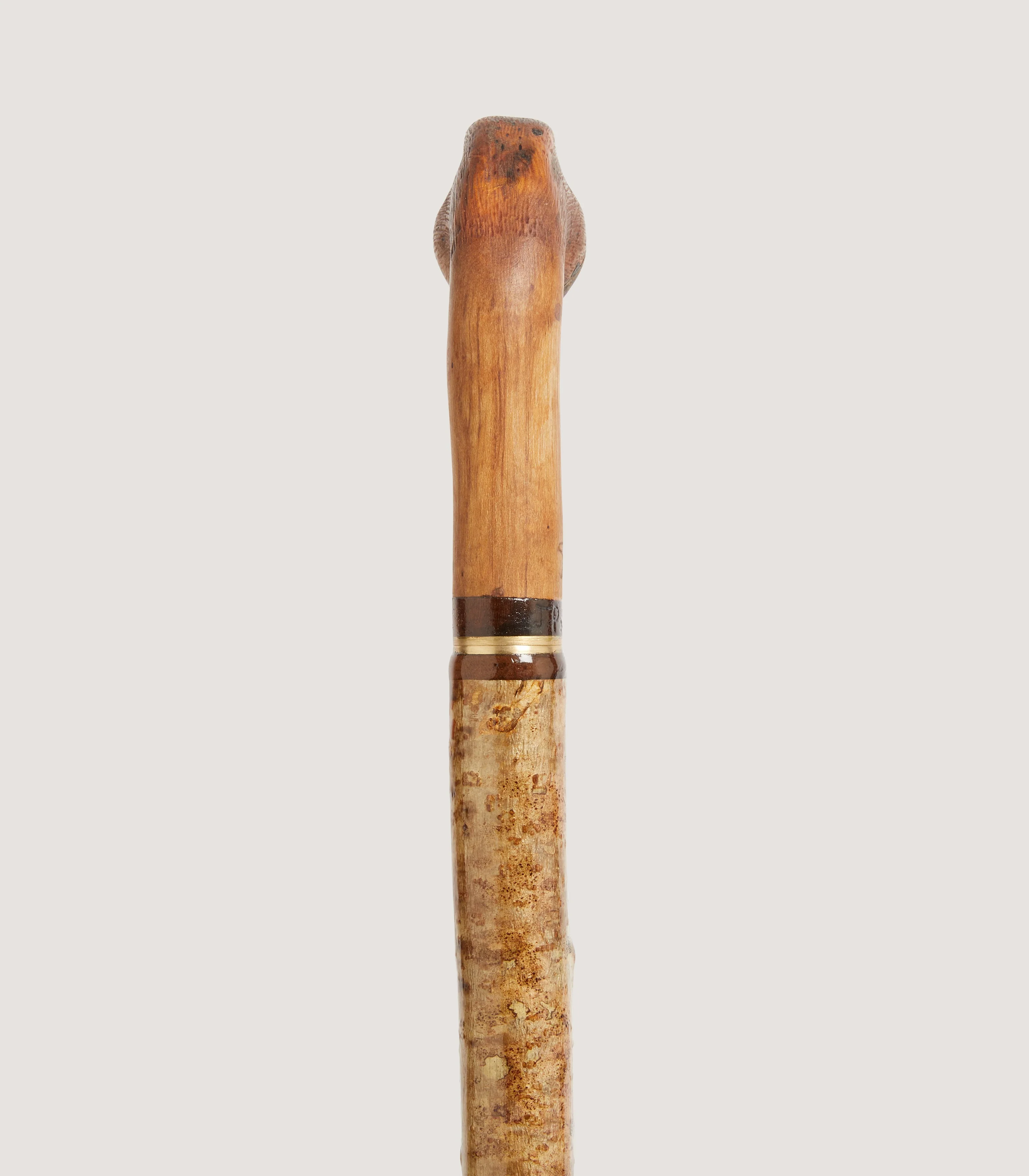 Hand Carved Mallard Stick With Detachable Head - Image 3