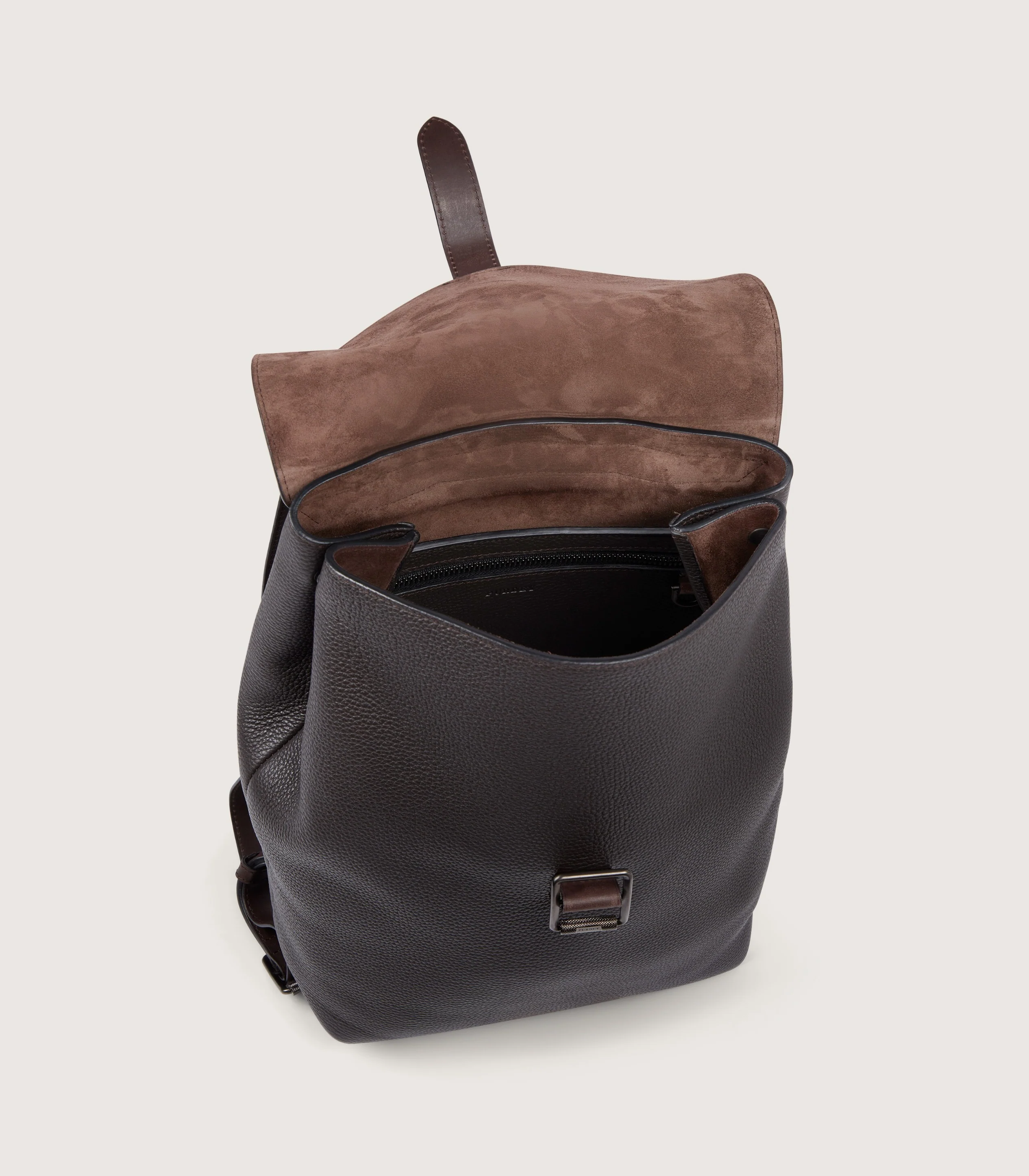 Leather Backpack Ghillie In Dark Brown - Image 3