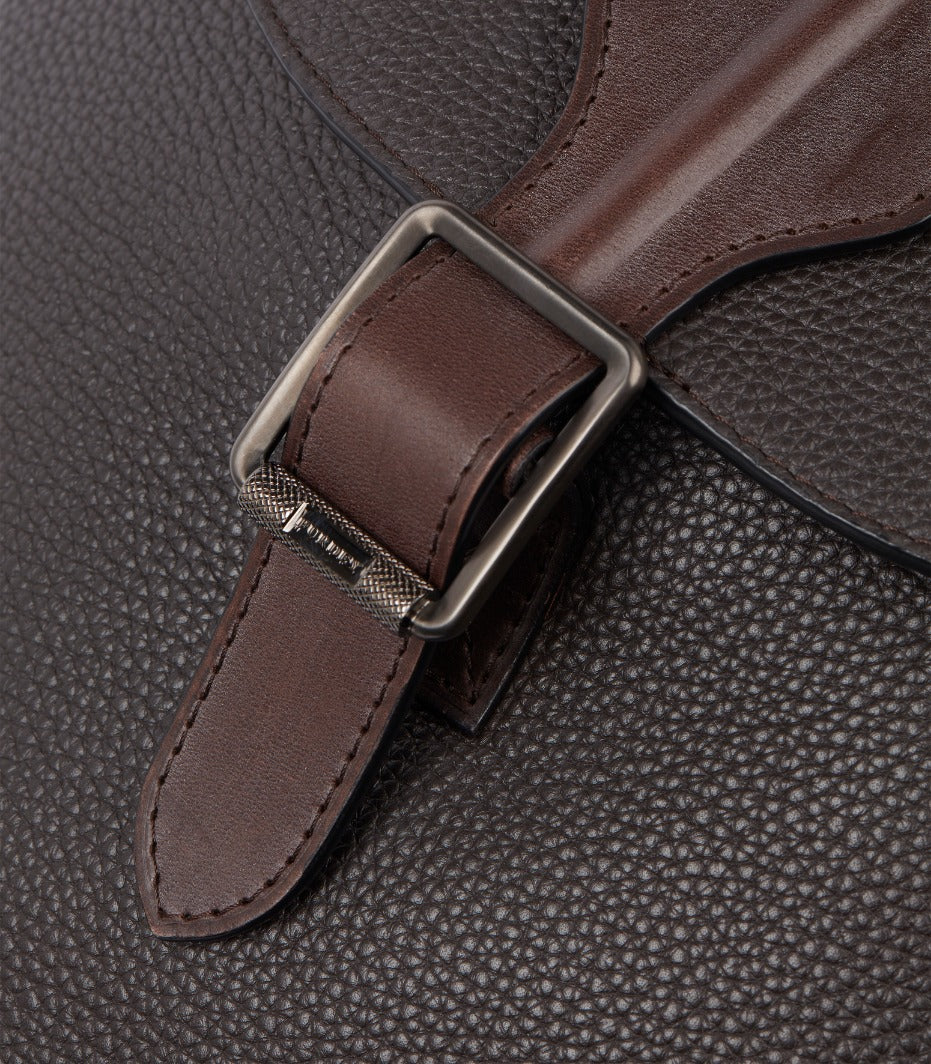 Leather Backpack Ghillie In Dark Brown - Image 4