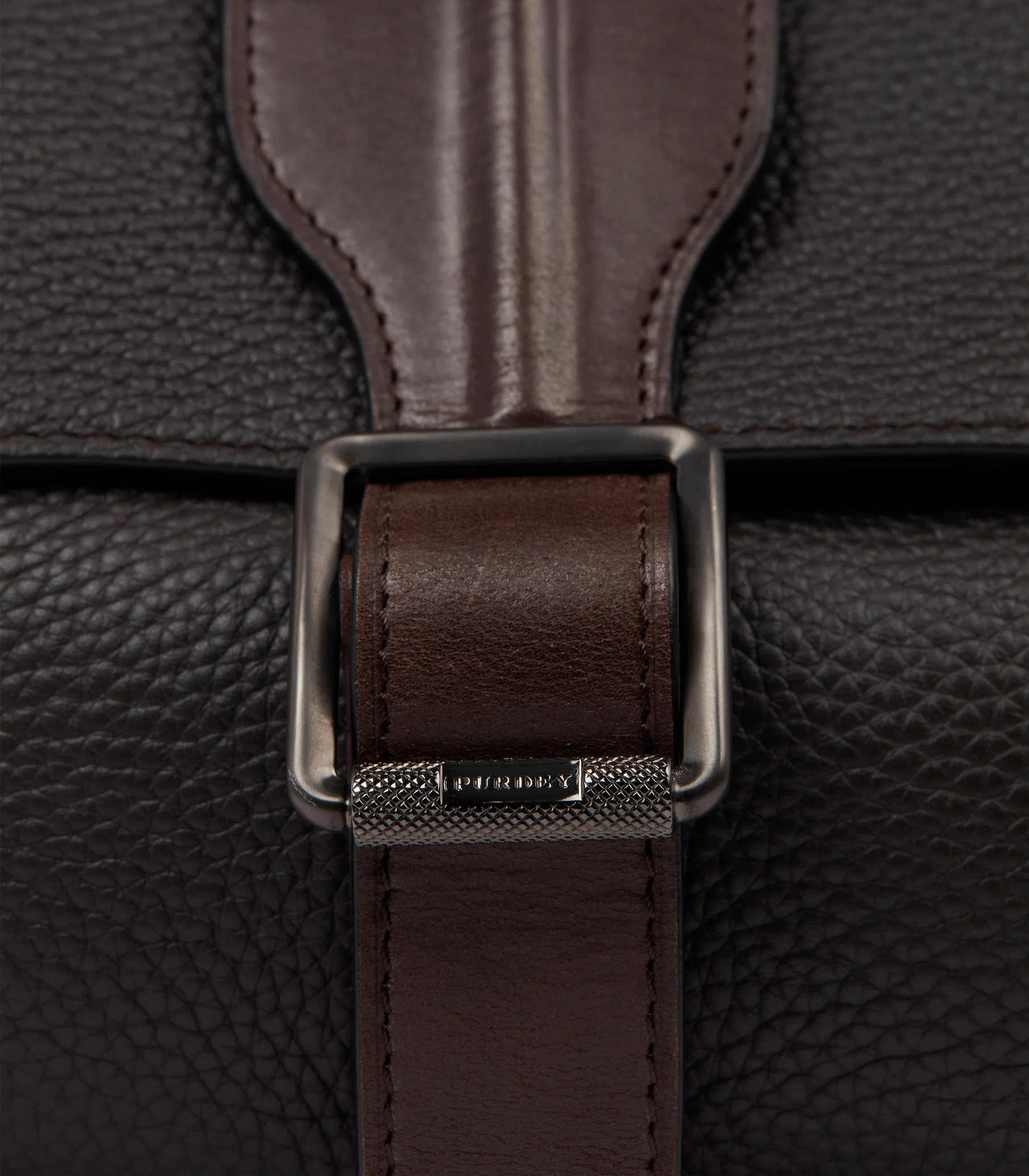Leather Field Bag In Dark Brown - Image 4