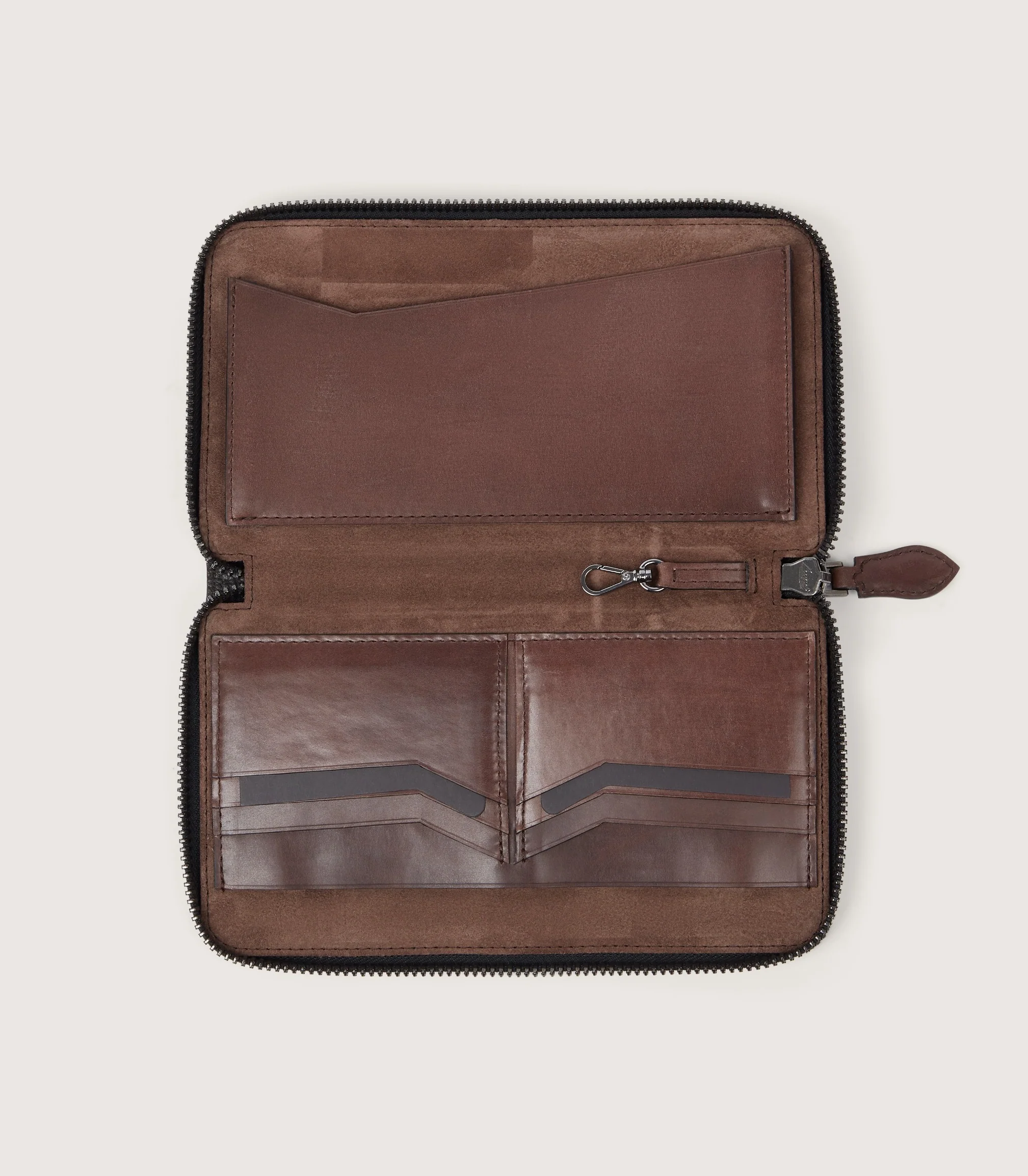 Crossbody Wallet In Dark Brown - Image 3