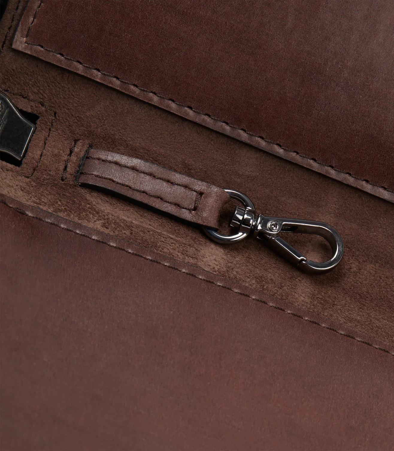 Crossbody Wallet In Dark Brown - Image 4