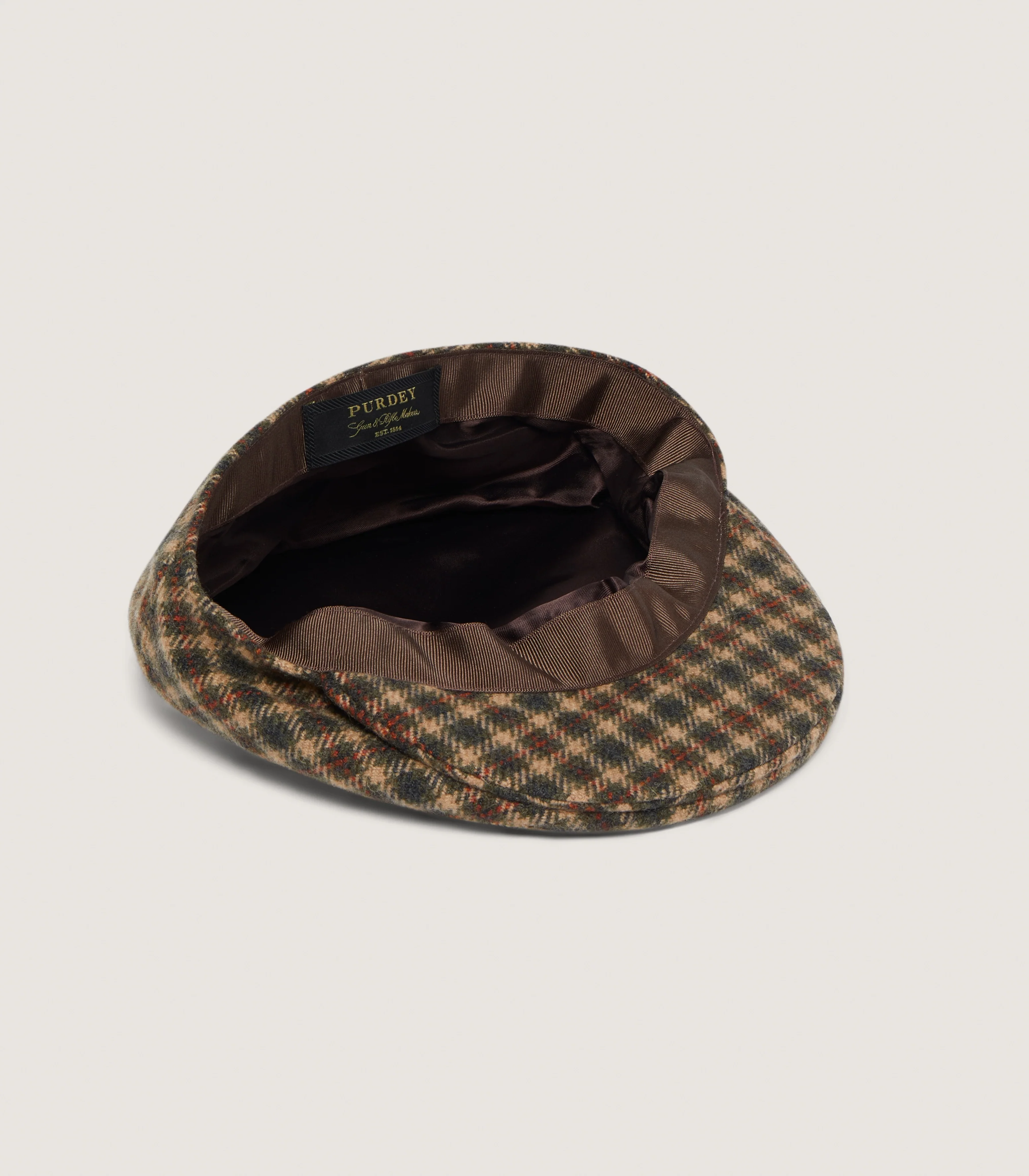 Litton Short Peak Cashmere Tweed Cap in Langshaw - Image 3