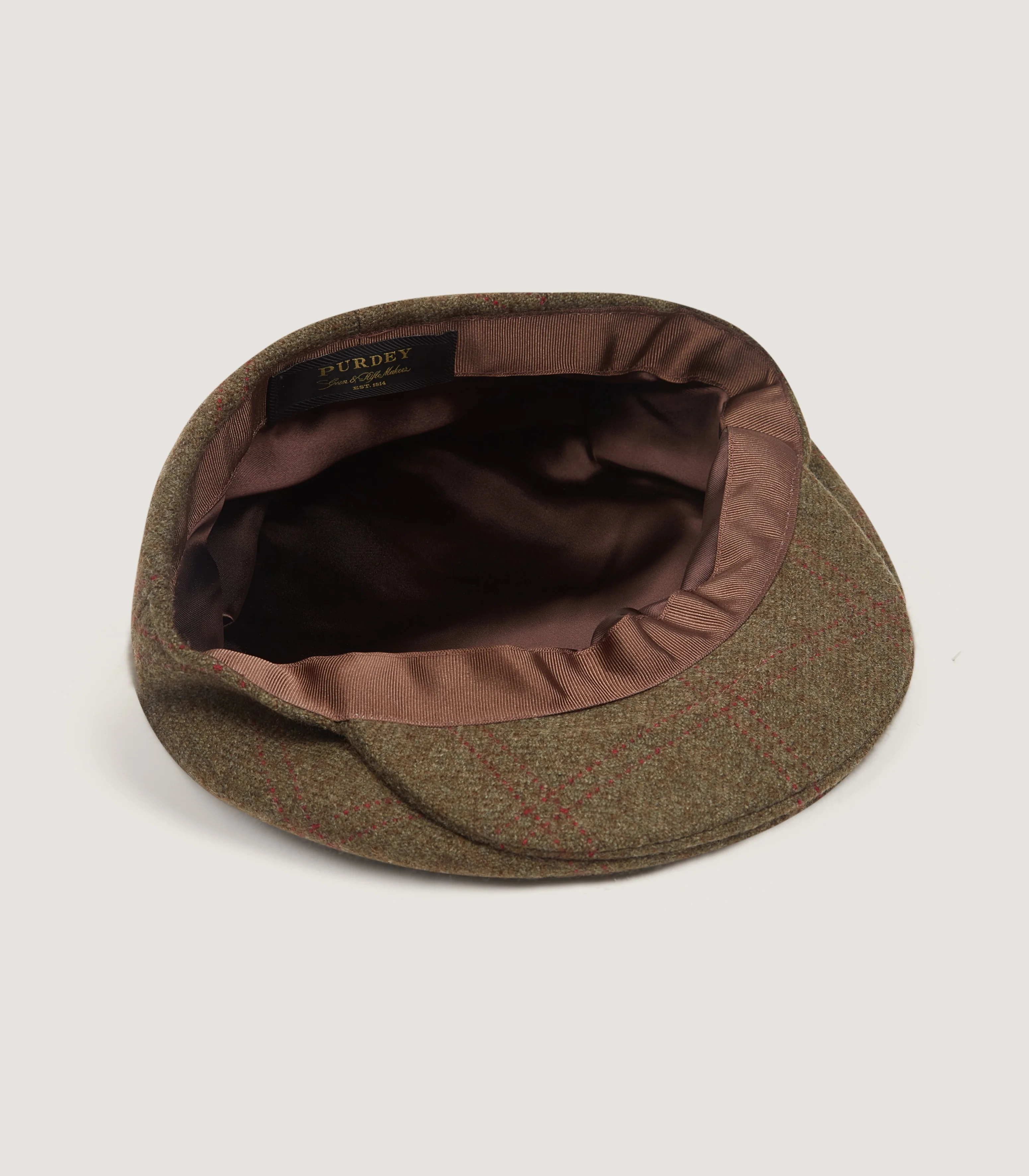 Litton Short Peak Cashmere Tweed Cap in Legerwood - Image 3