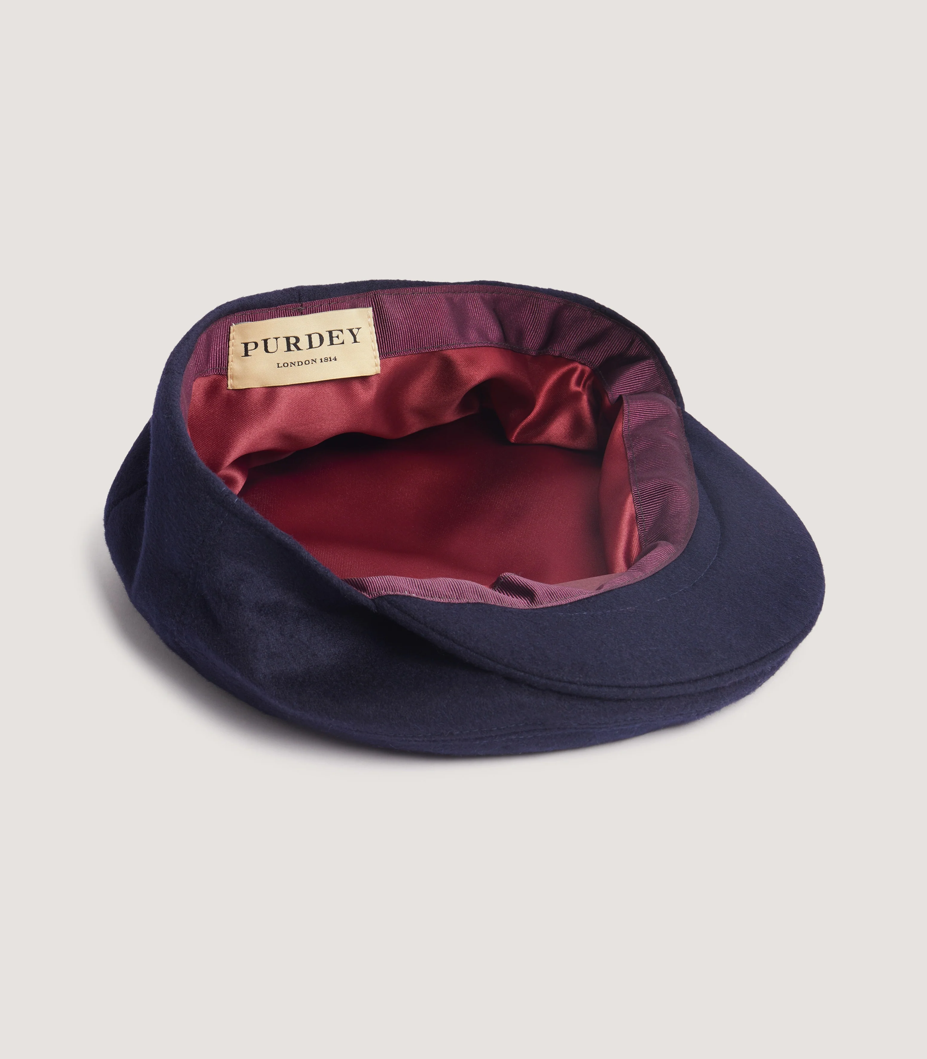 Litton Short Peak Loden Cap In Navy - Image 3