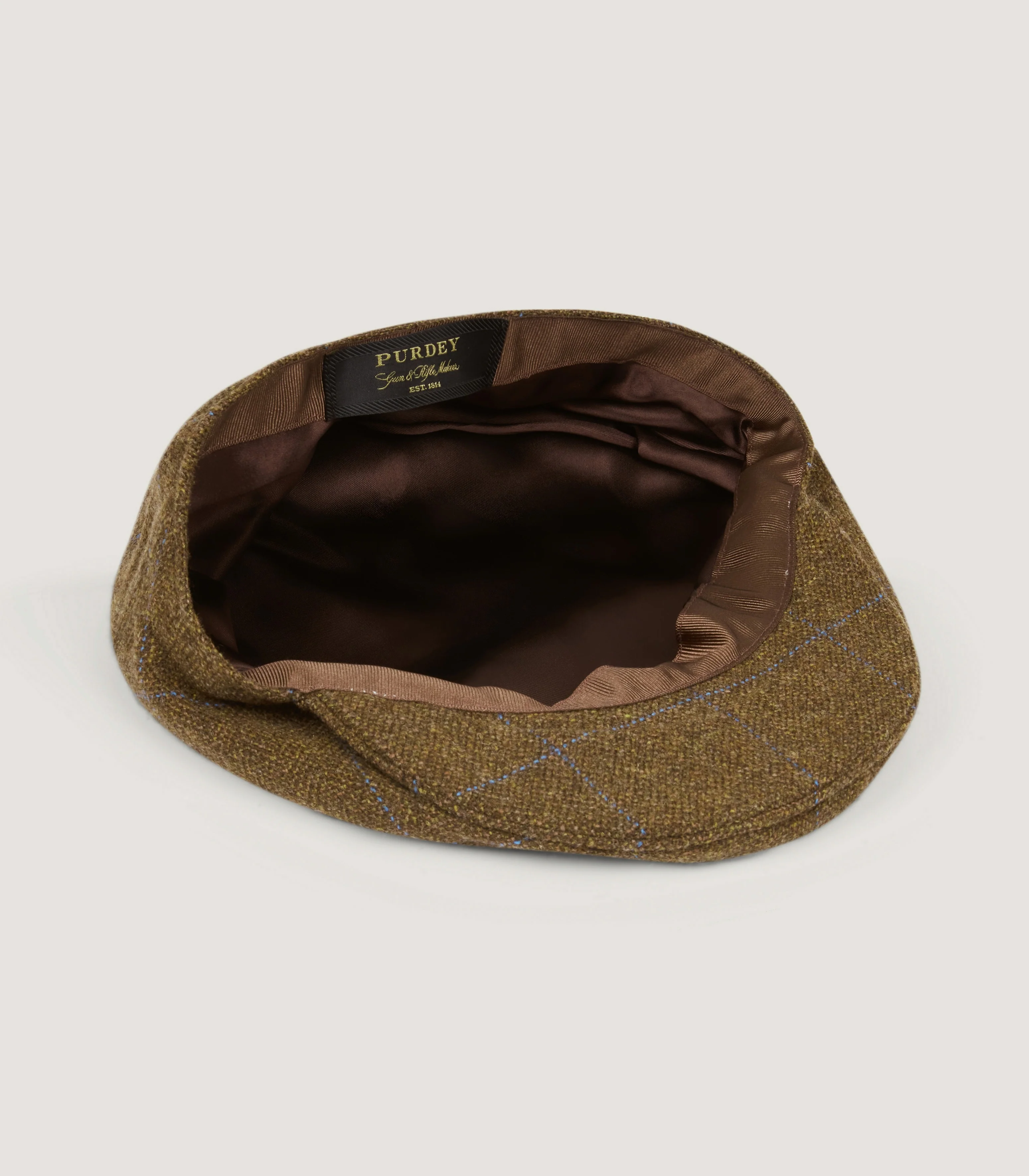 Litton Short Peak Tweed Cap in Oakley - Image 3