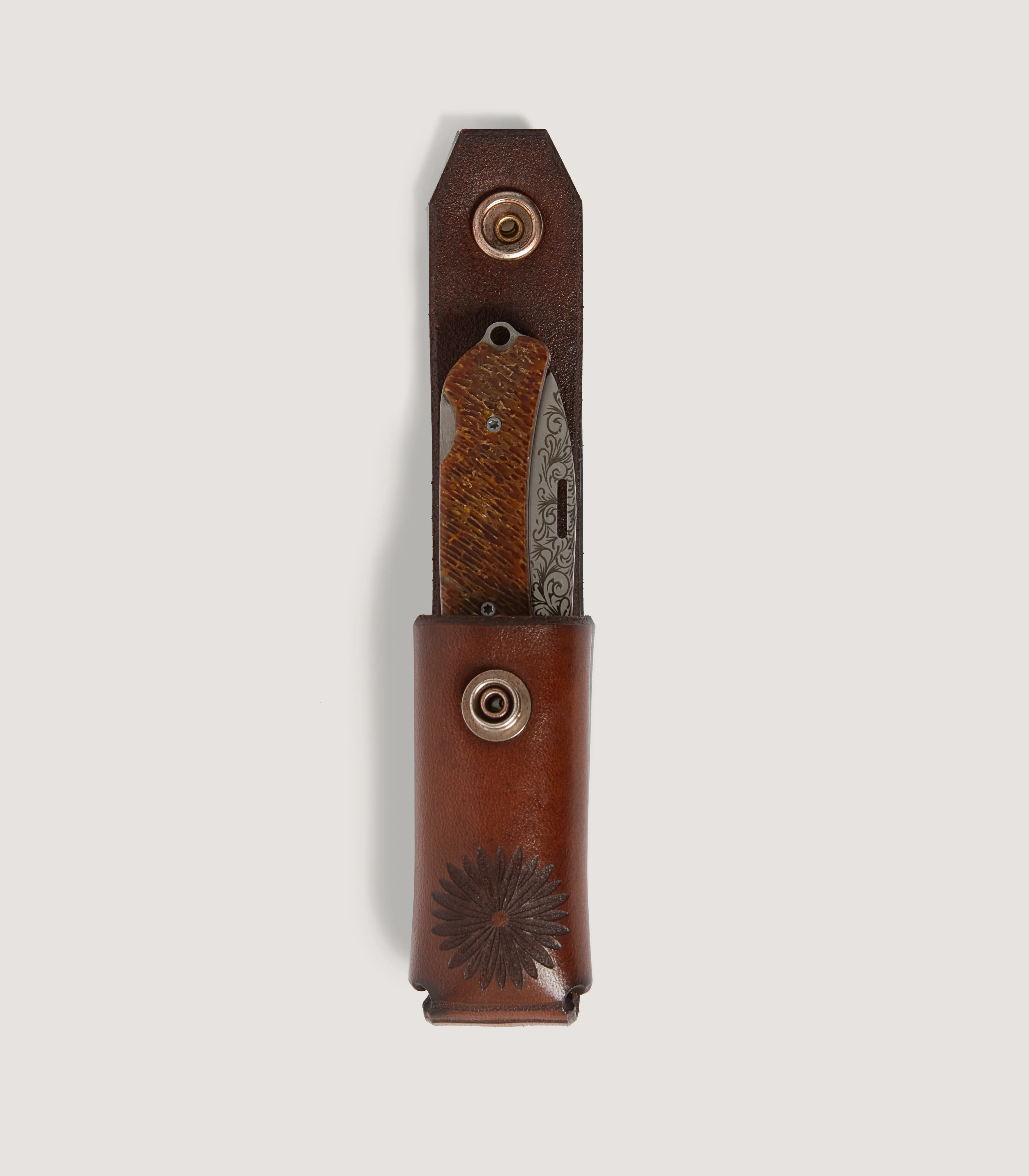 Mammoth Bone Hunter Folding Knife In Steel - Image 3
