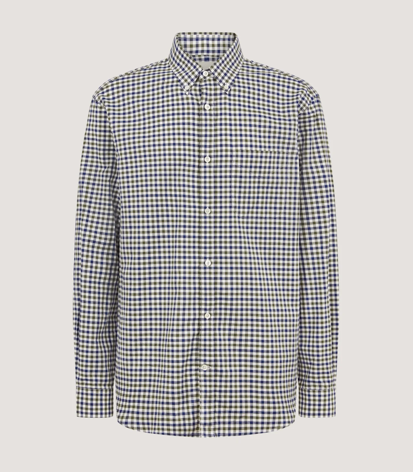 Men's Button Down Collar Shirt in Forest Green