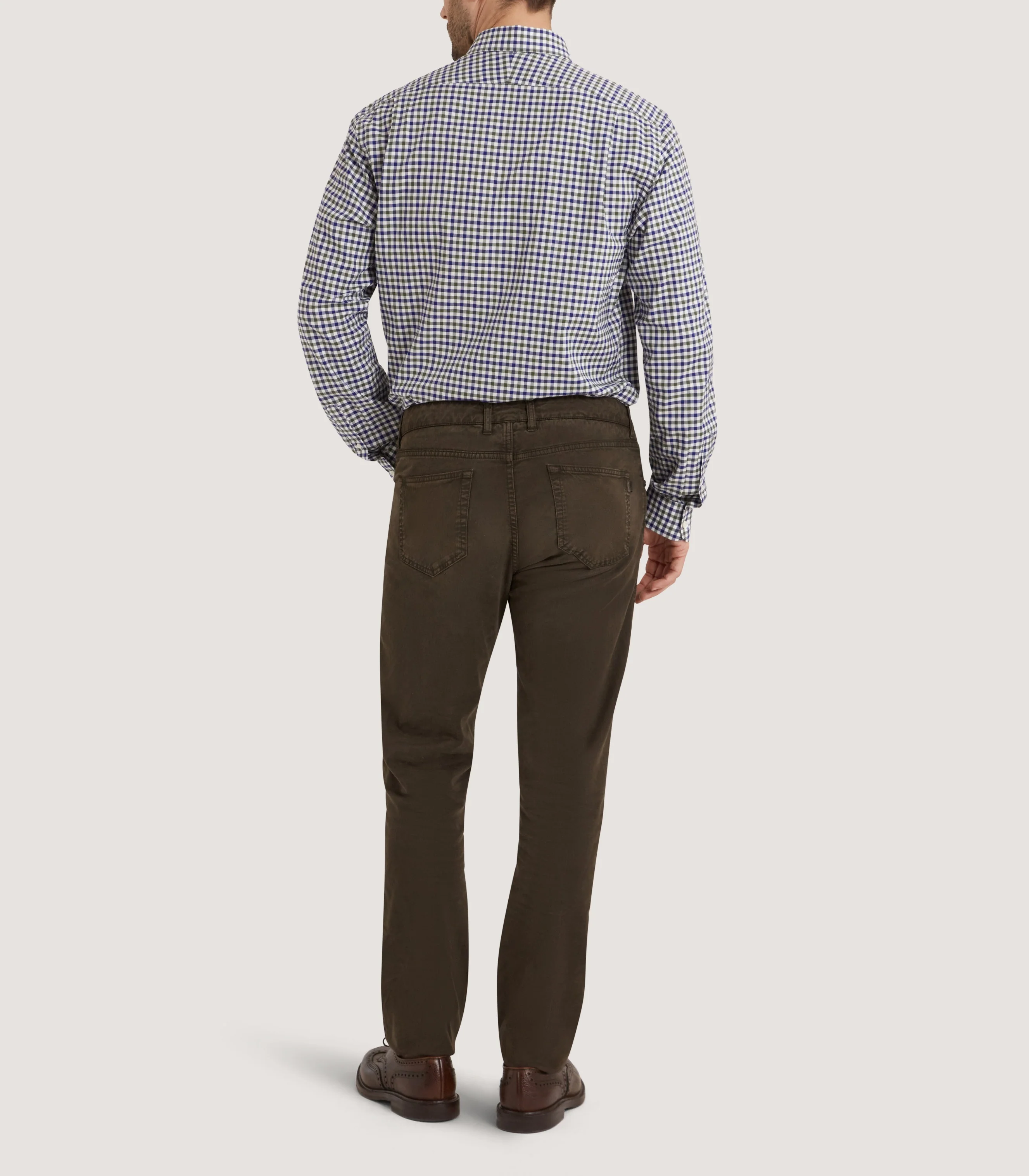Men's Button Down Collar Shirt in Forest Green - Image 4
