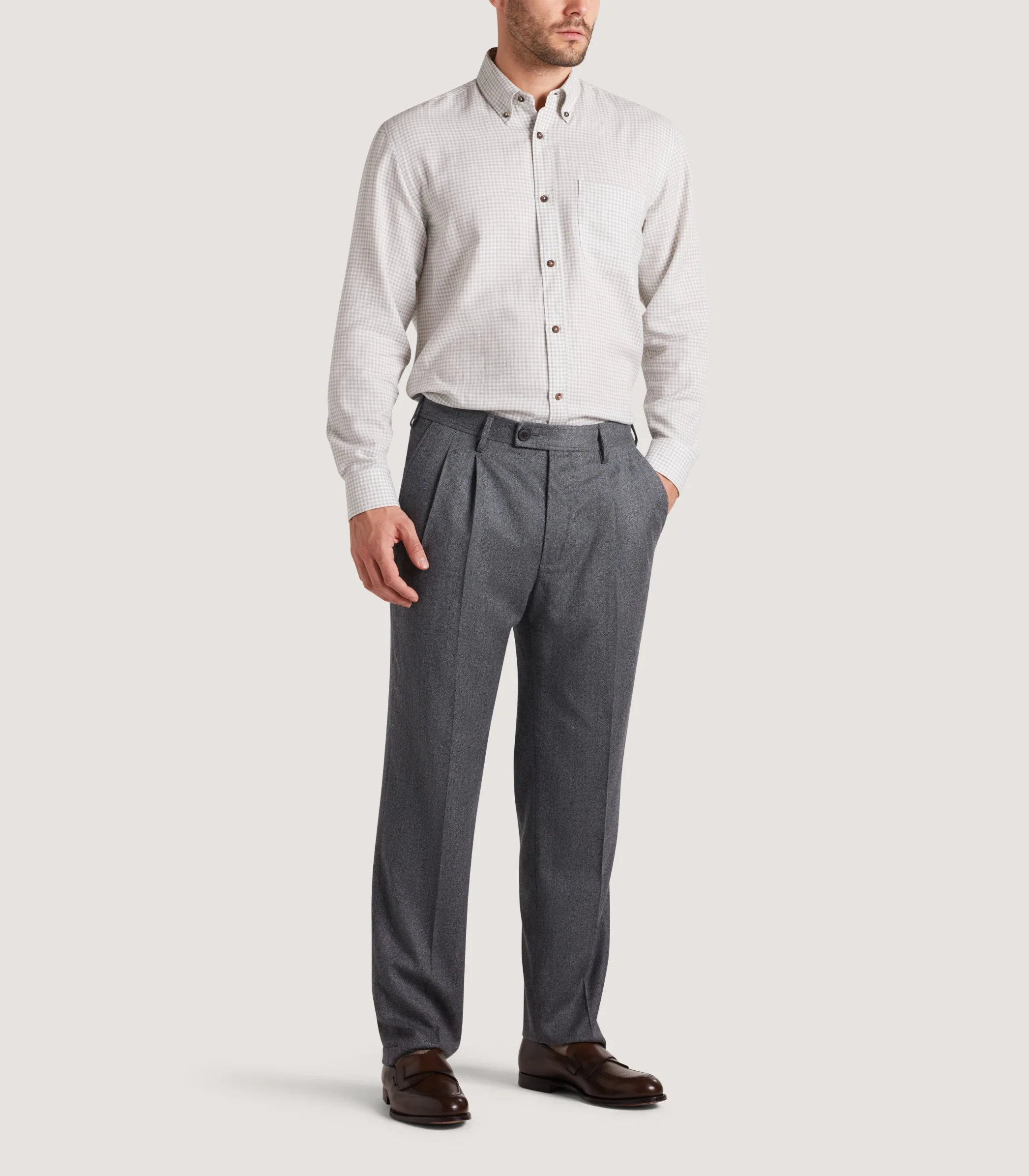 Men's Cotton Cashmere Button Down Shirt - Image 4