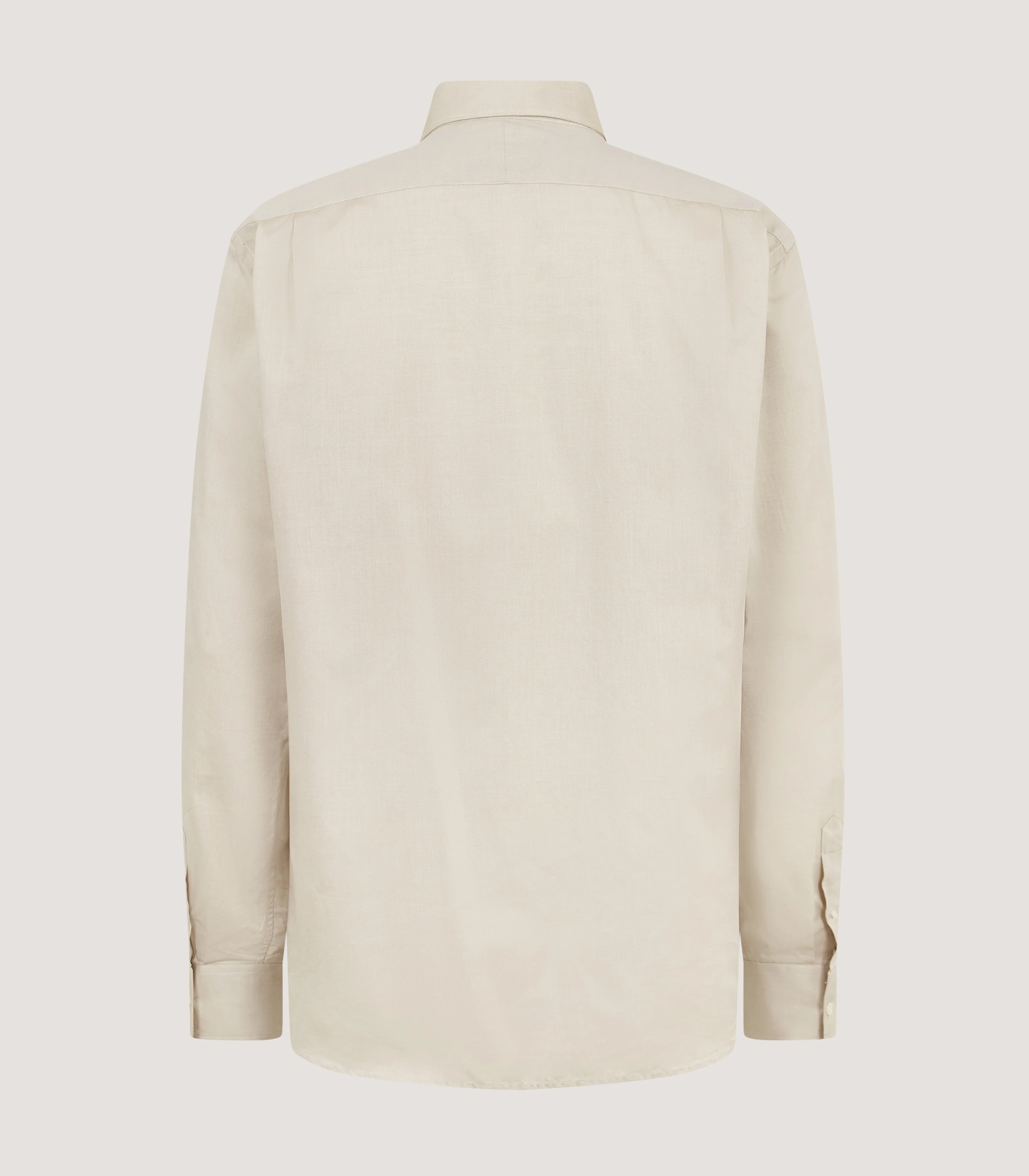 Men's Cotton Shirt in Stone - Image 3