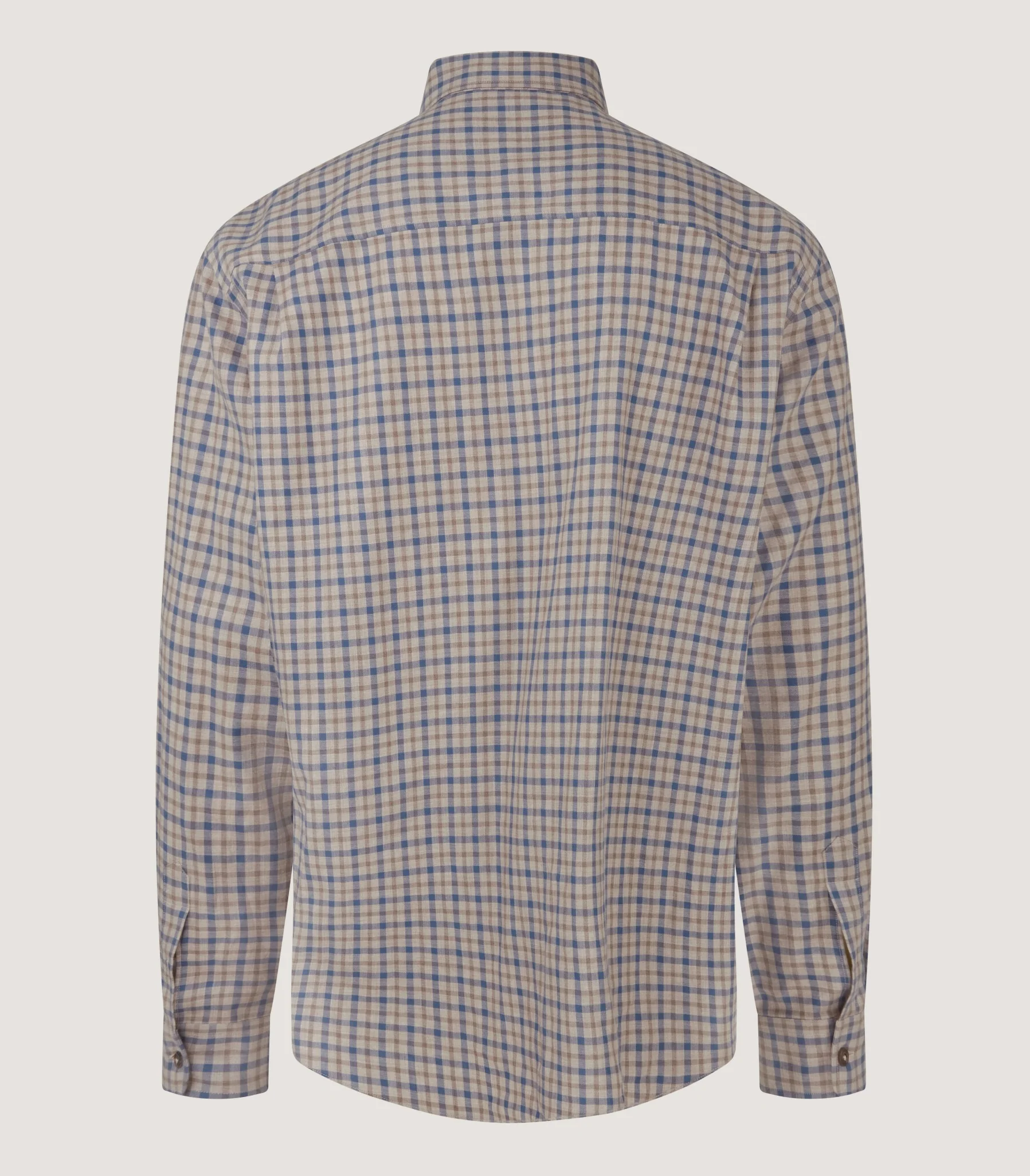 Men's Cotton Single Pocket Shirt in Dove - Image 3