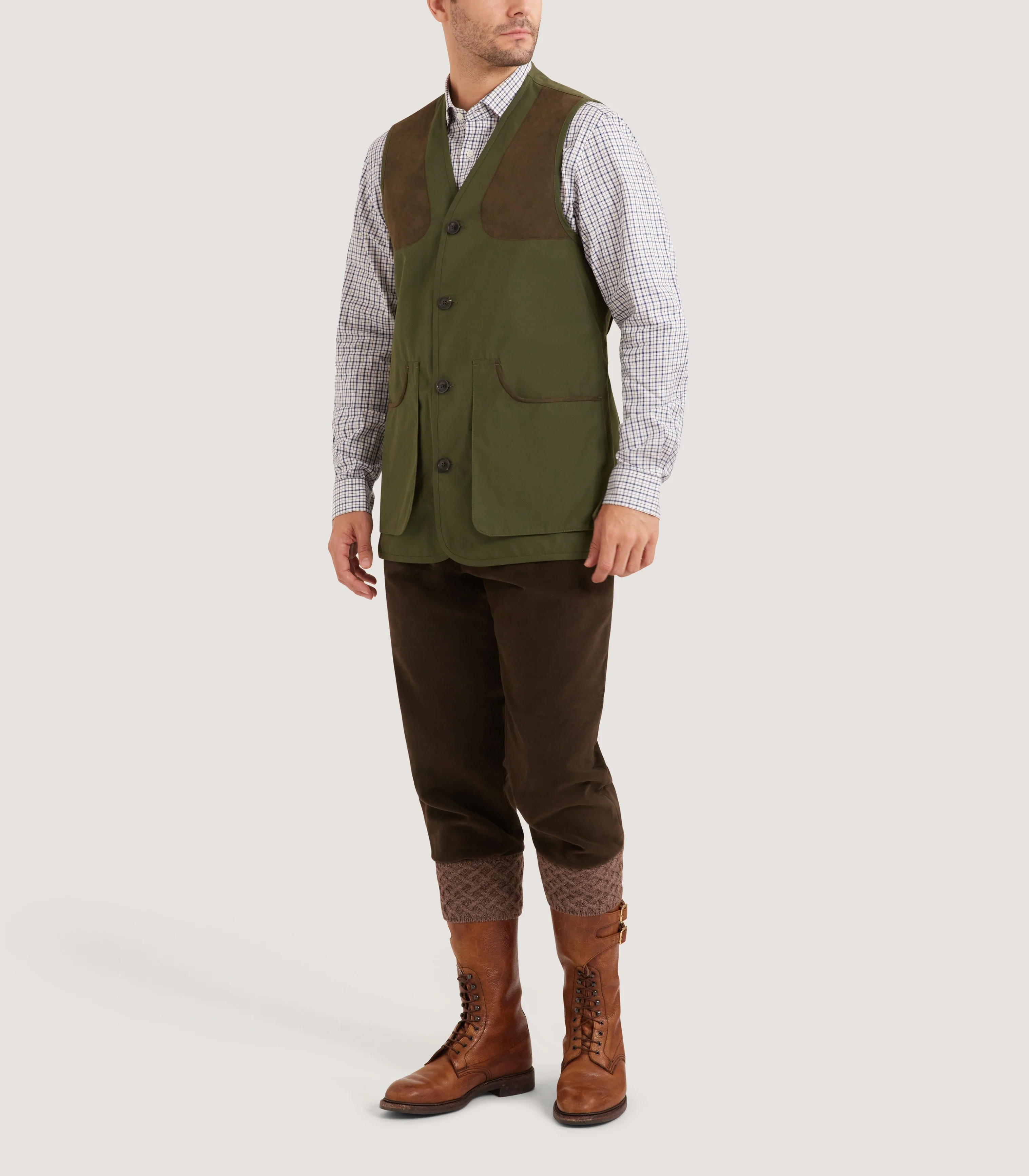 Men's Dawson Lightweight Shooting Vest in Dark Green - Image 2