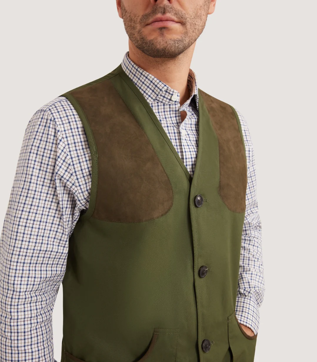 Men's Dawson Lightweight Shooting Vest in Dark Green - Image 6