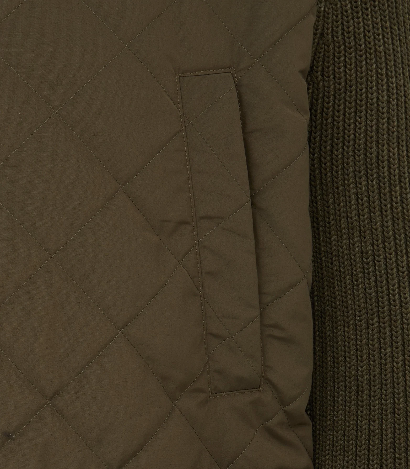 Men's Devonshire Nylon Quilted Zip Front Cardigan in Loden - Image 5
