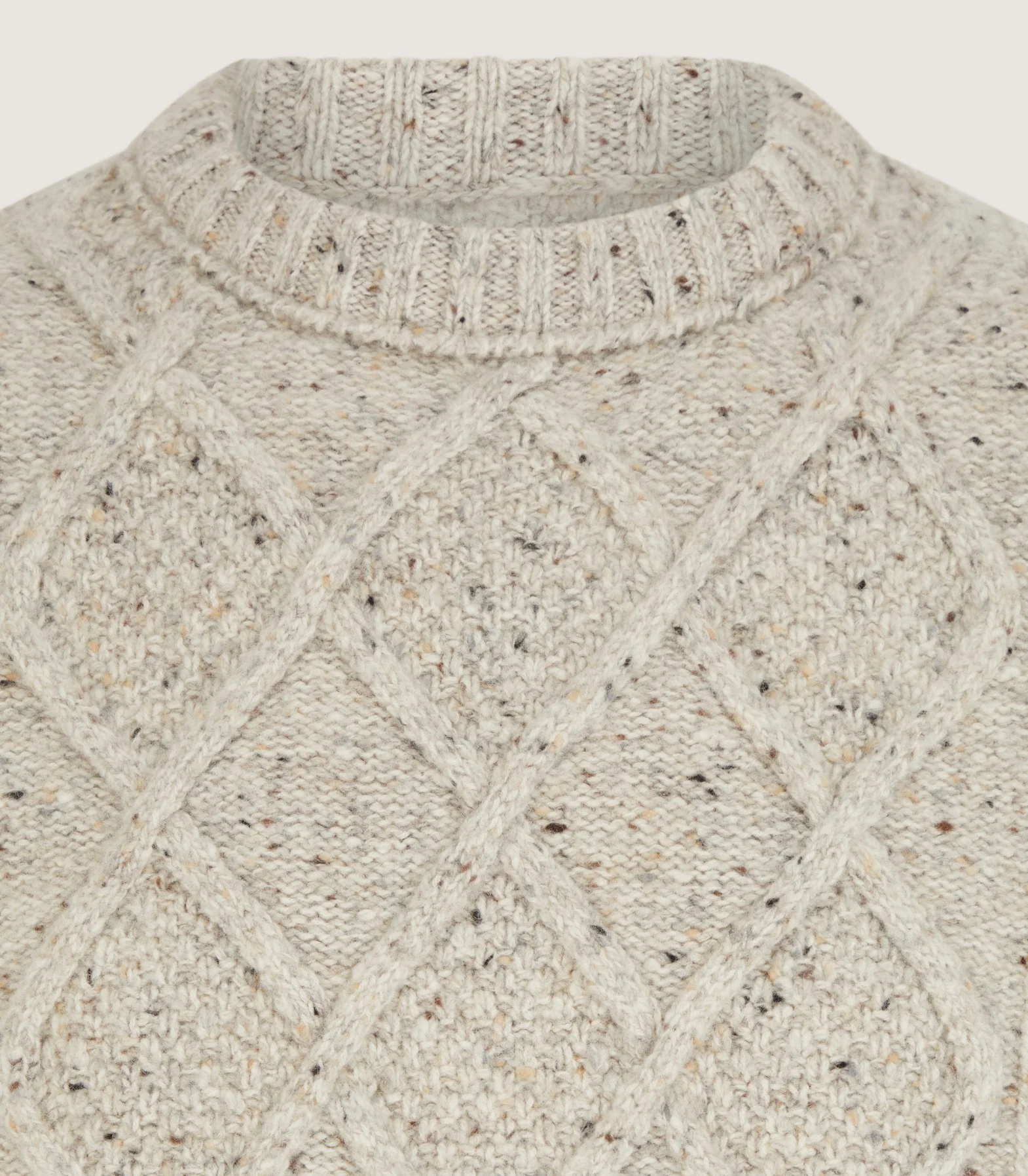 Men's Donegal Aran Jumper in Birch - Image 3