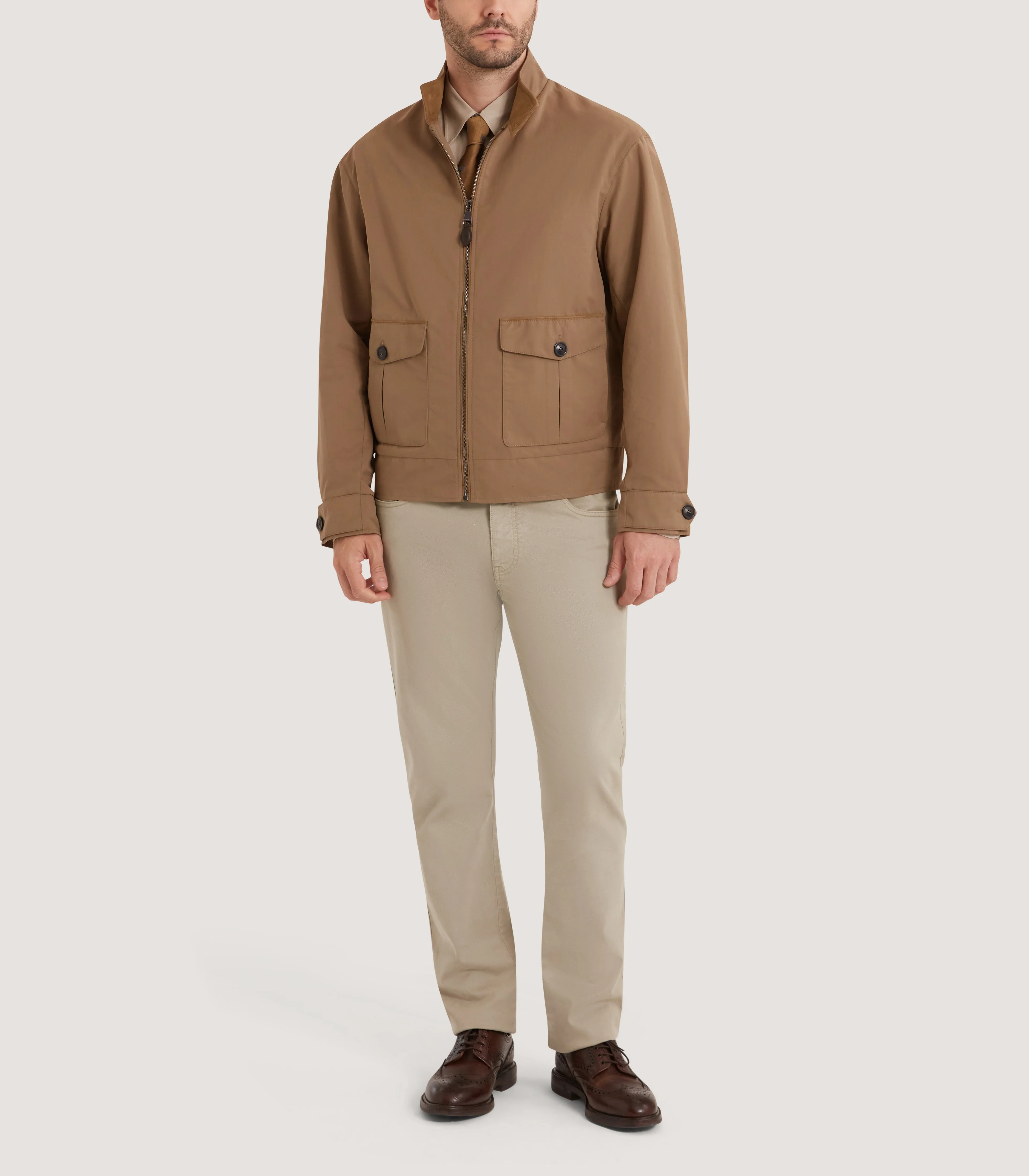 Men's Dunfee Driving Coat in Chestnut - Image 2