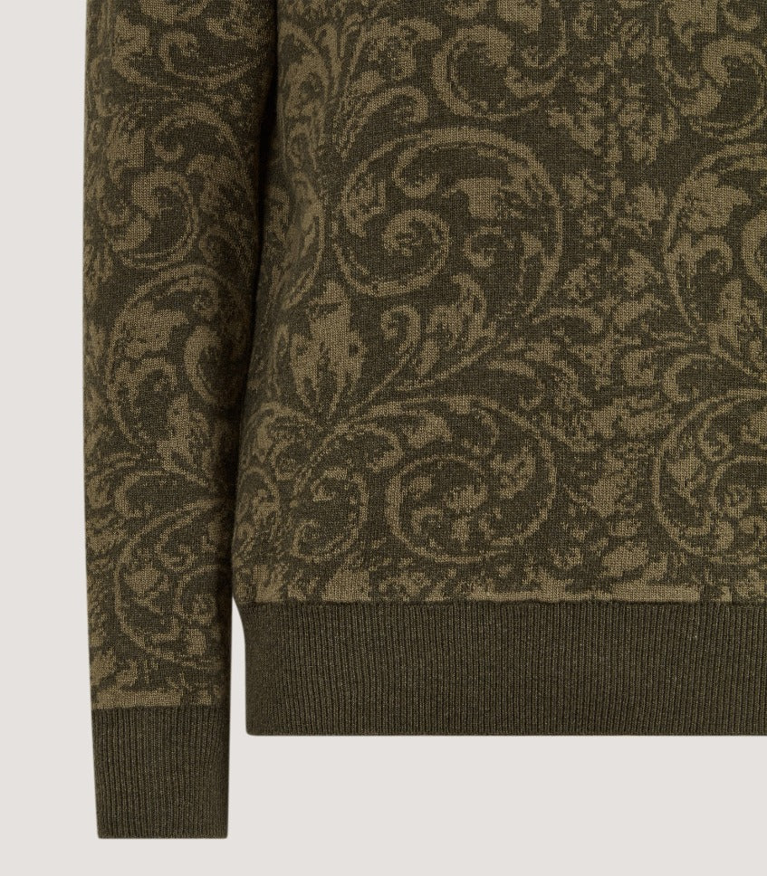 Men's Emberton Rose and Scroll Sweater in Loden - Image 5