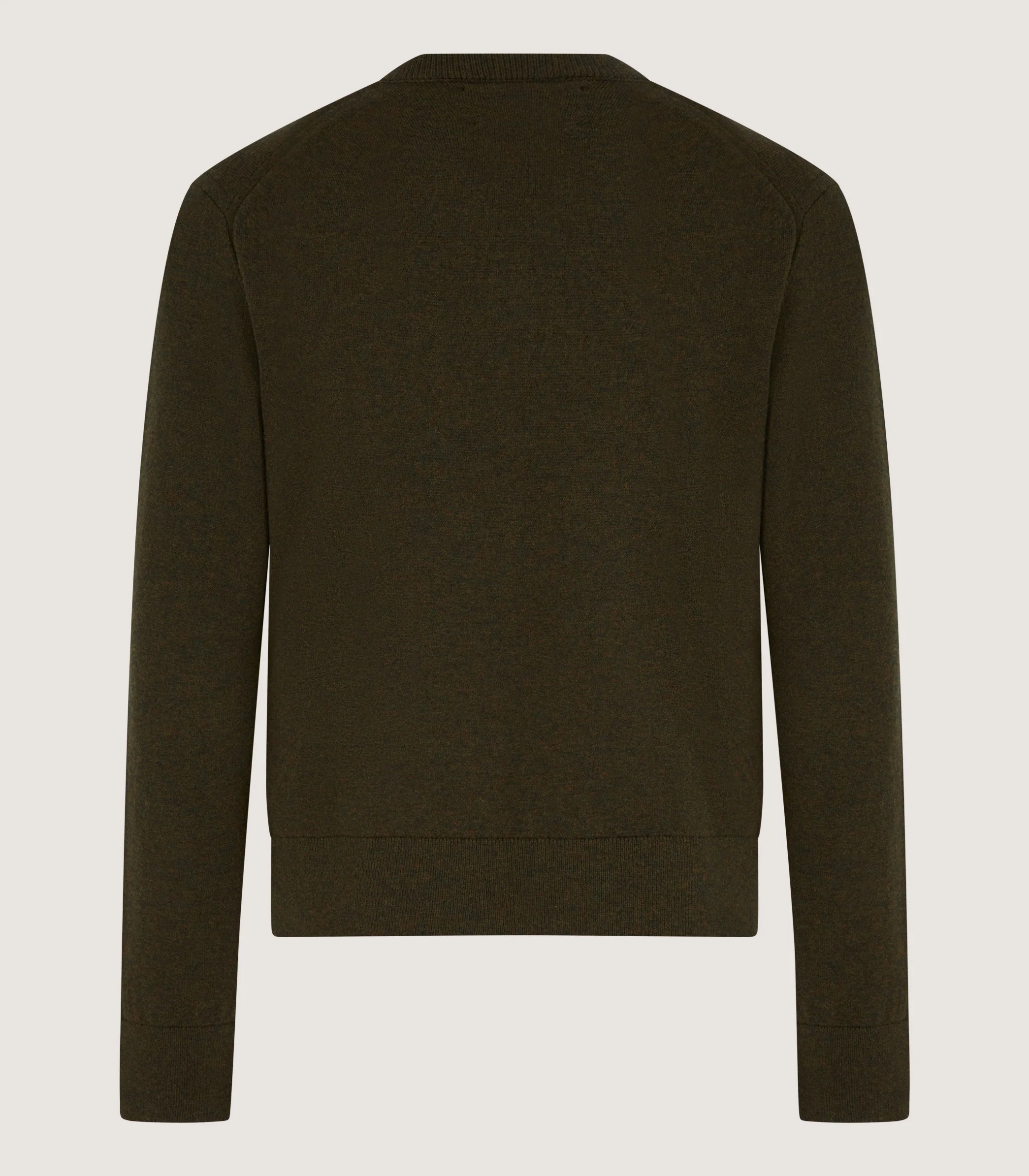 Men's Ensay British Outdoor V Neck Jumper in Loden - Image 3