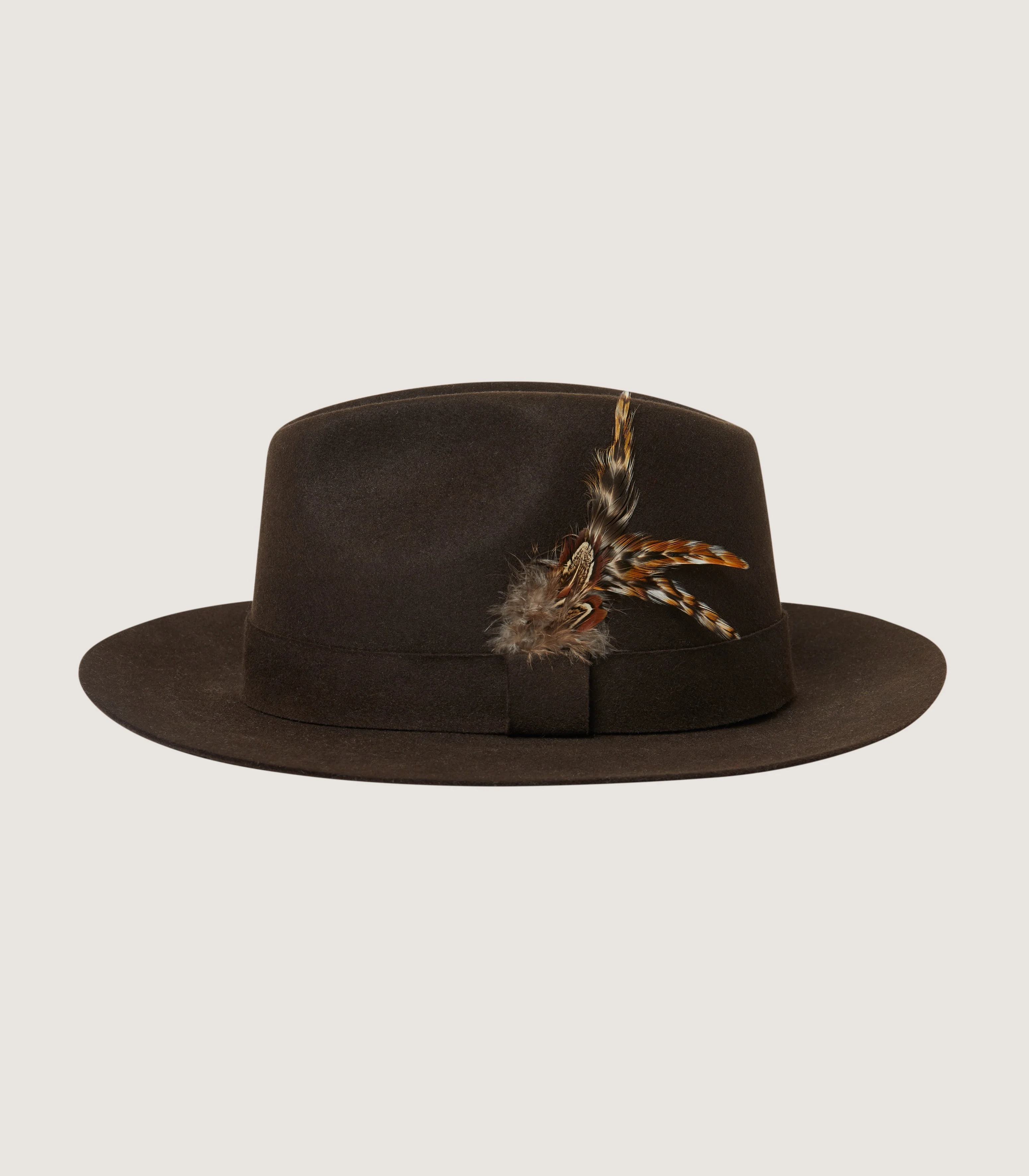 Men's Fedora With Feather - Image 2