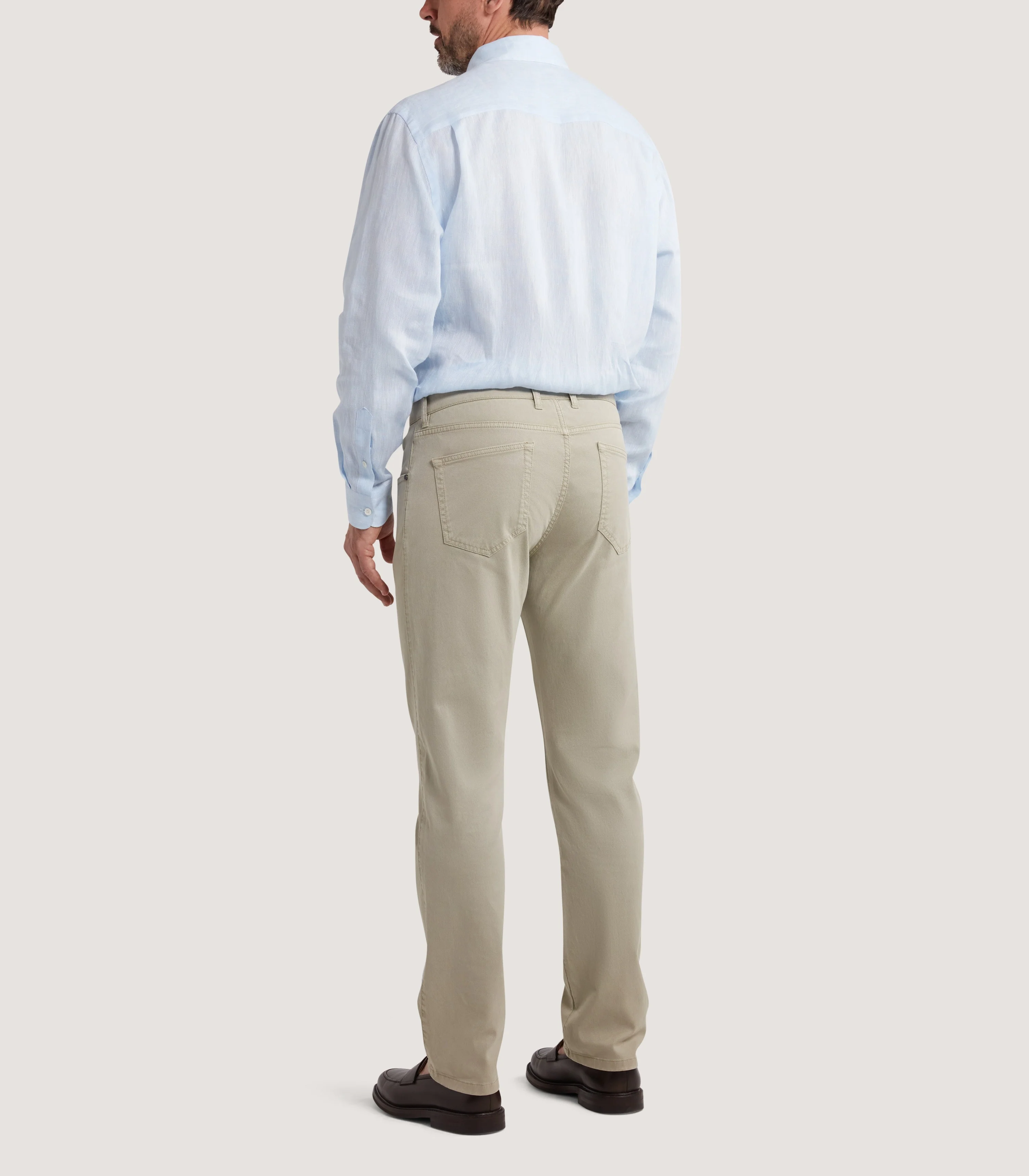 Men's Five Pocket Trouser in Stone - Image 4